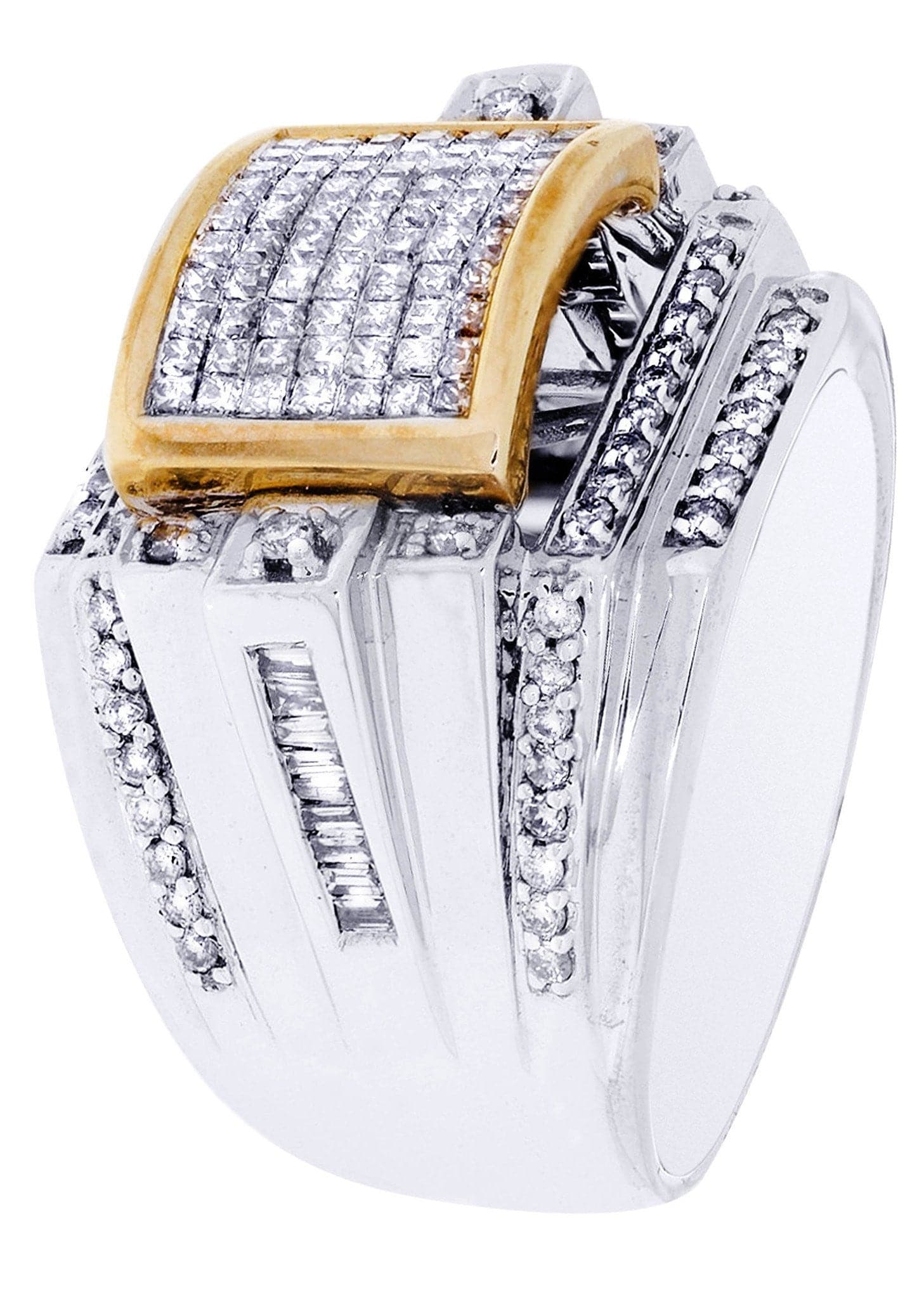 White Gold Mens Diamond Ring| 1.46 Carats| 15.16 Grams - Image 2