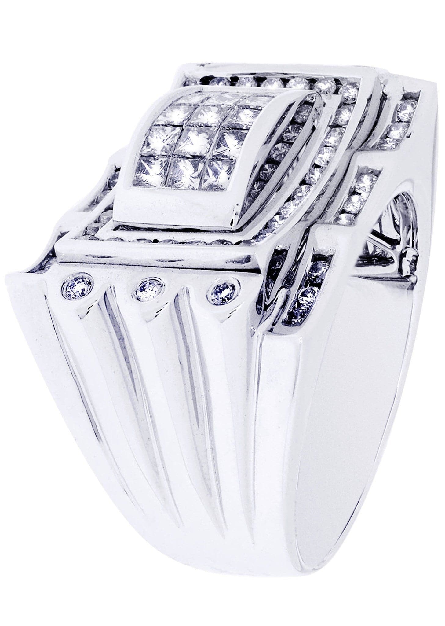 White Gold Mens Diamond Ring| 1.48 Carats| 16.25 Grams - Image 2