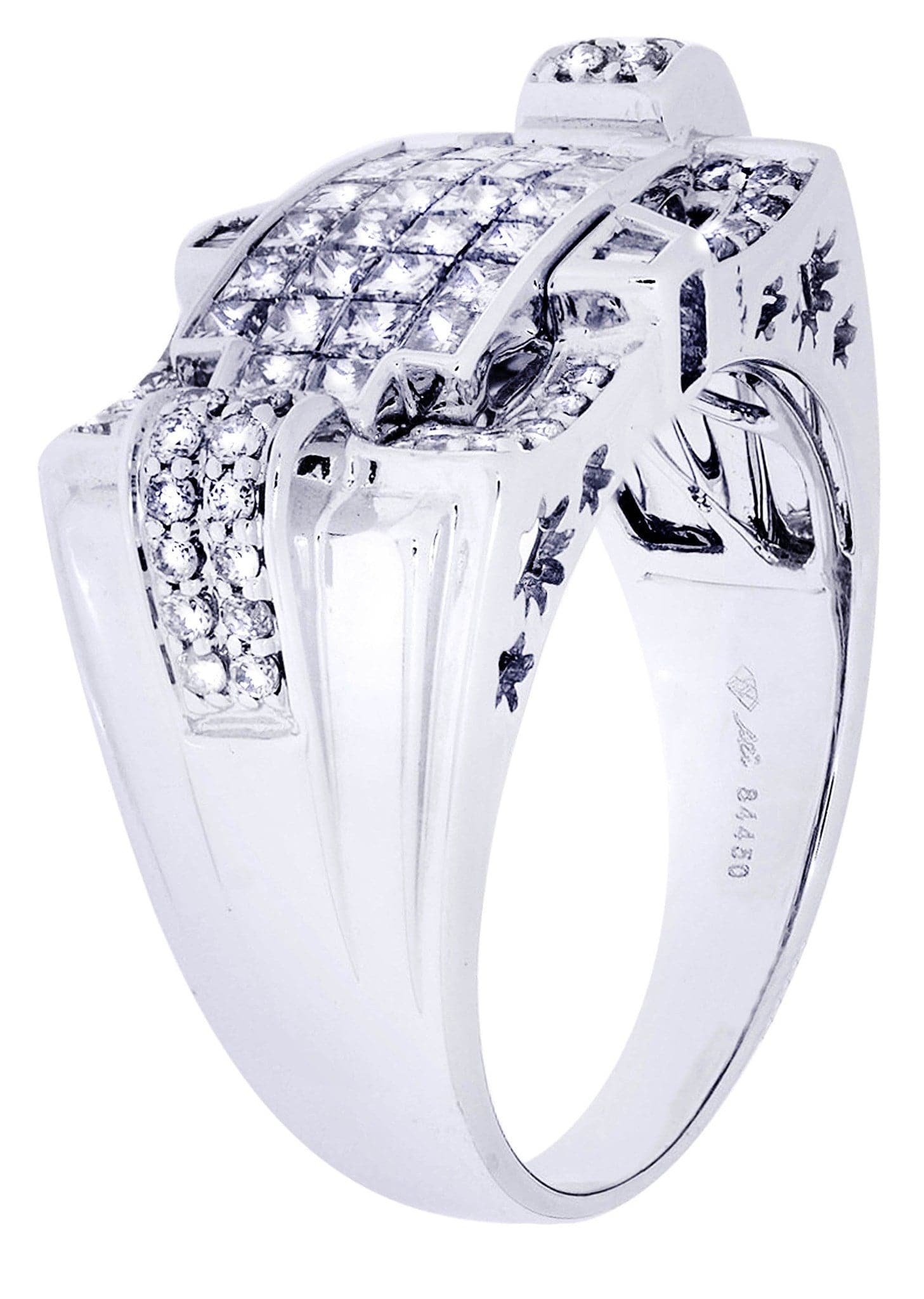 White Gold Mens Diamond Ring| 1.49 Carats| 10.81 Grams - Image 2
