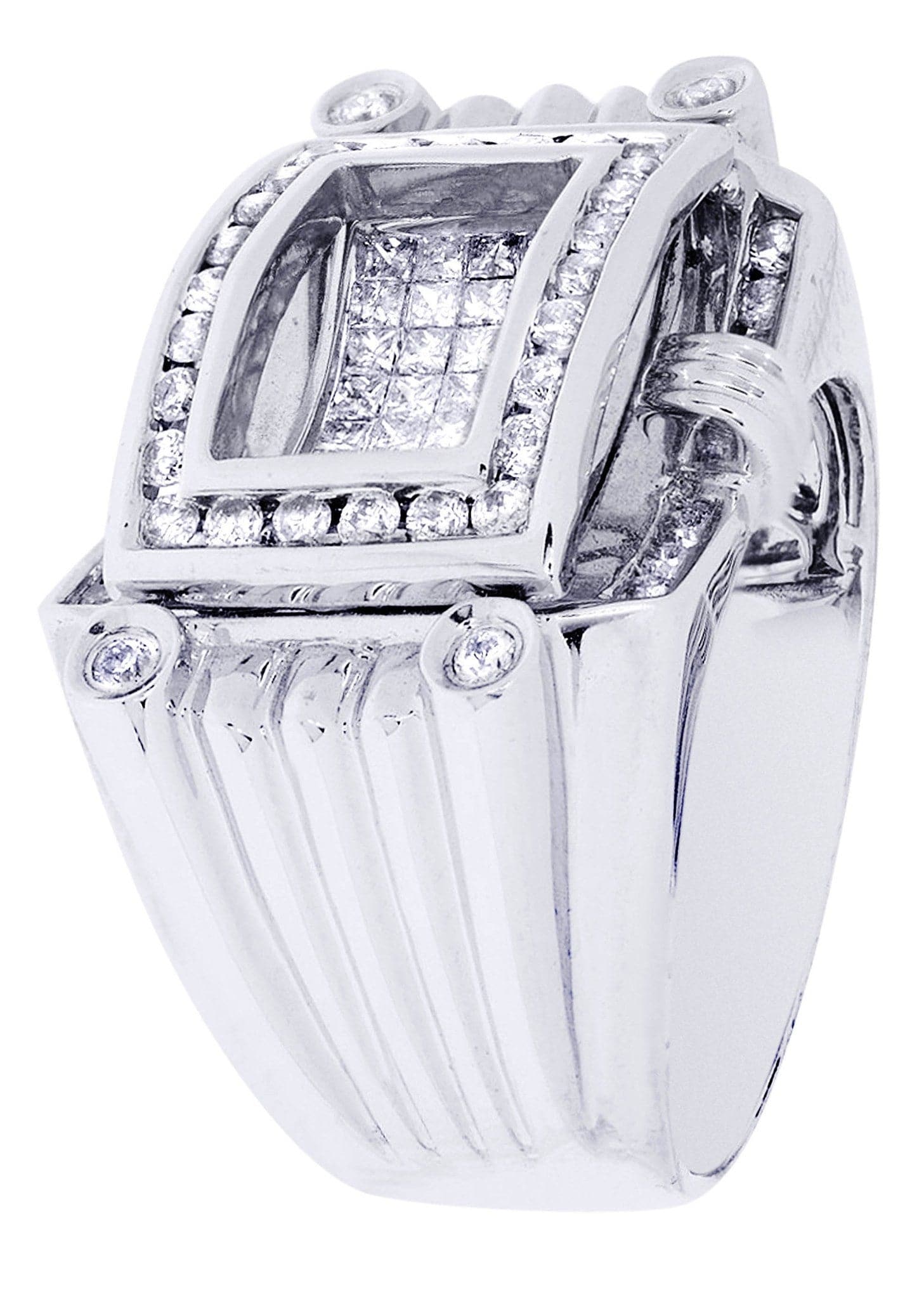 White Gold Mens Diamond Ring| 1.49 Carats| 17.17 Grams - Image 2