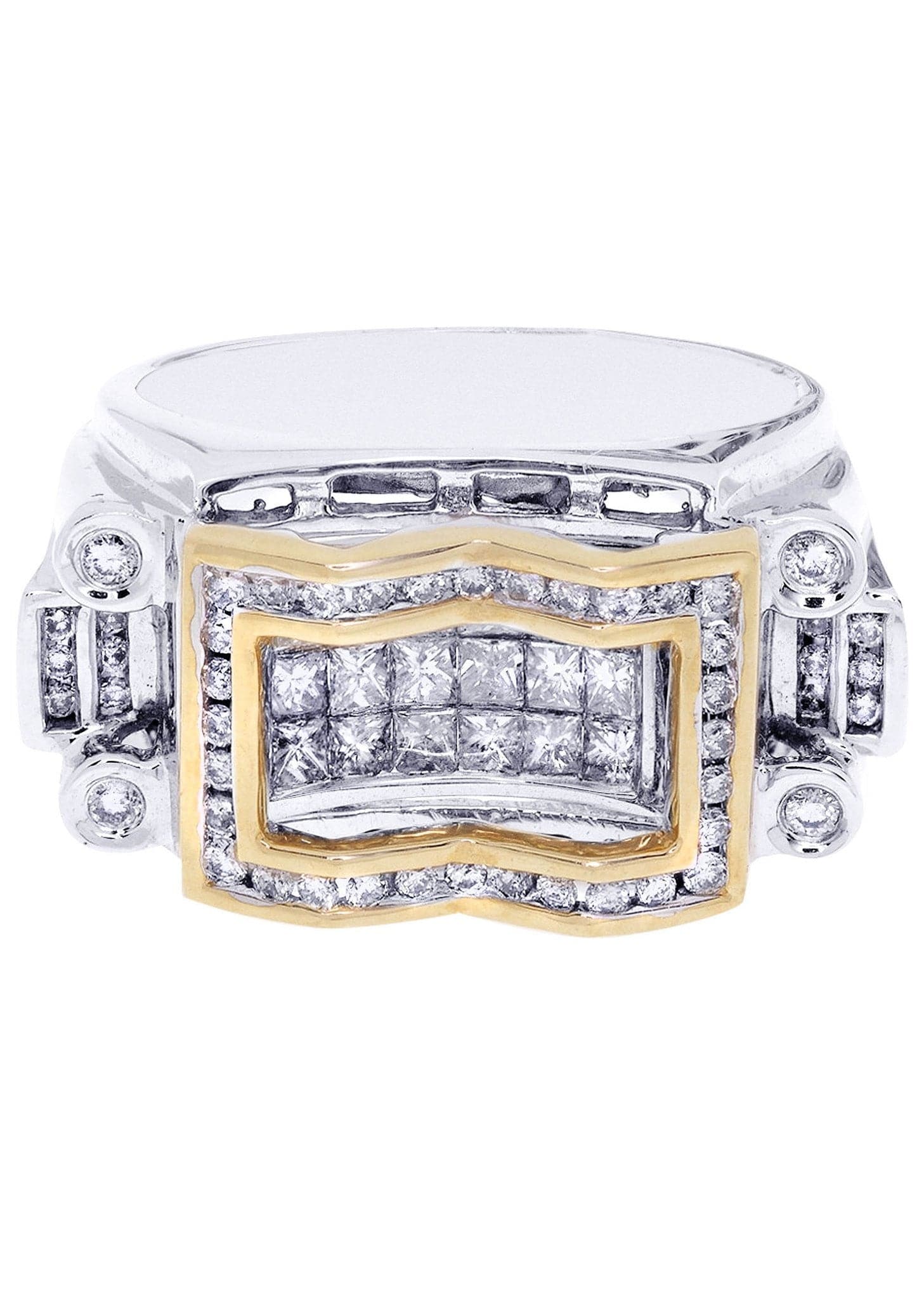 White Gold Mens Diamond Ring| 1.5 Carats| 14.59 Grams