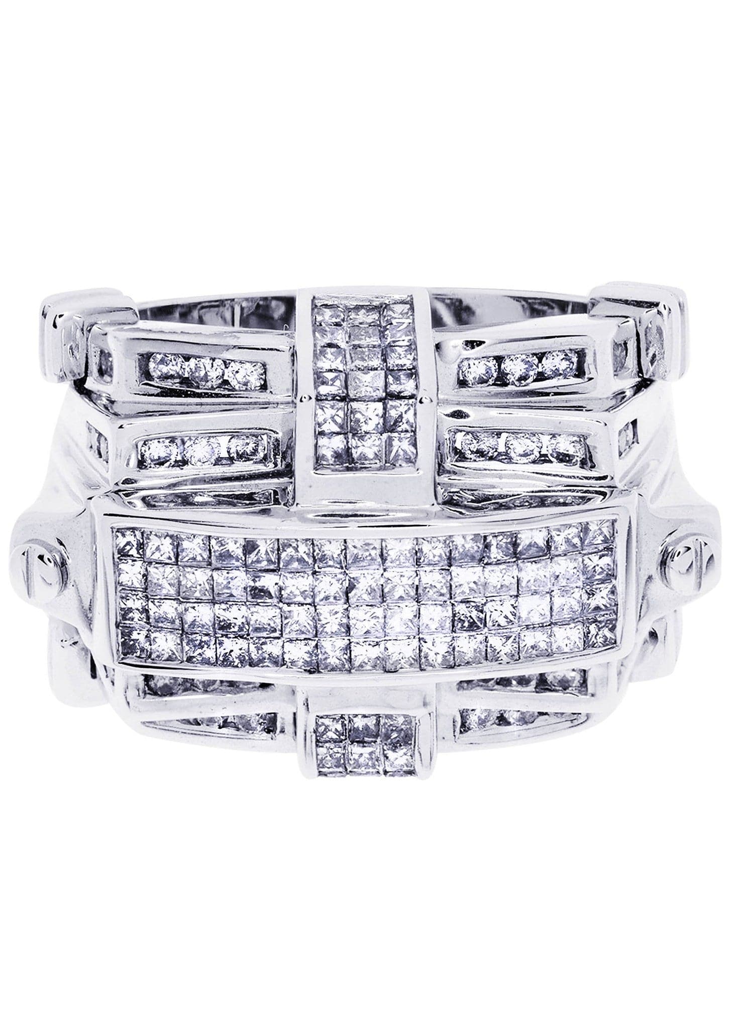 White Gold Mens Diamond Ring| 1.55 Carats| 16.98 Grams