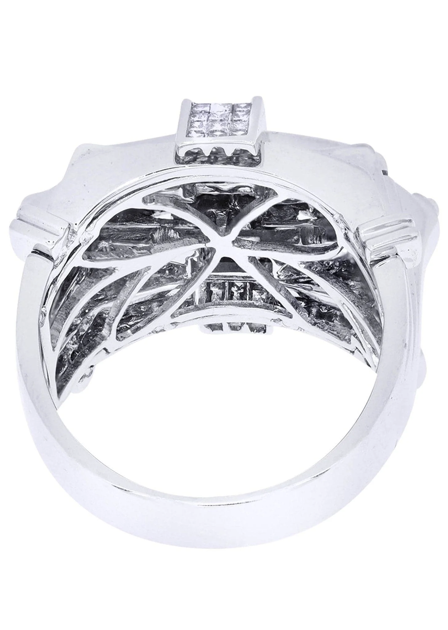 White Gold Mens Diamond Ring| 1.55 Carats| 16.98 Grams - Image 3