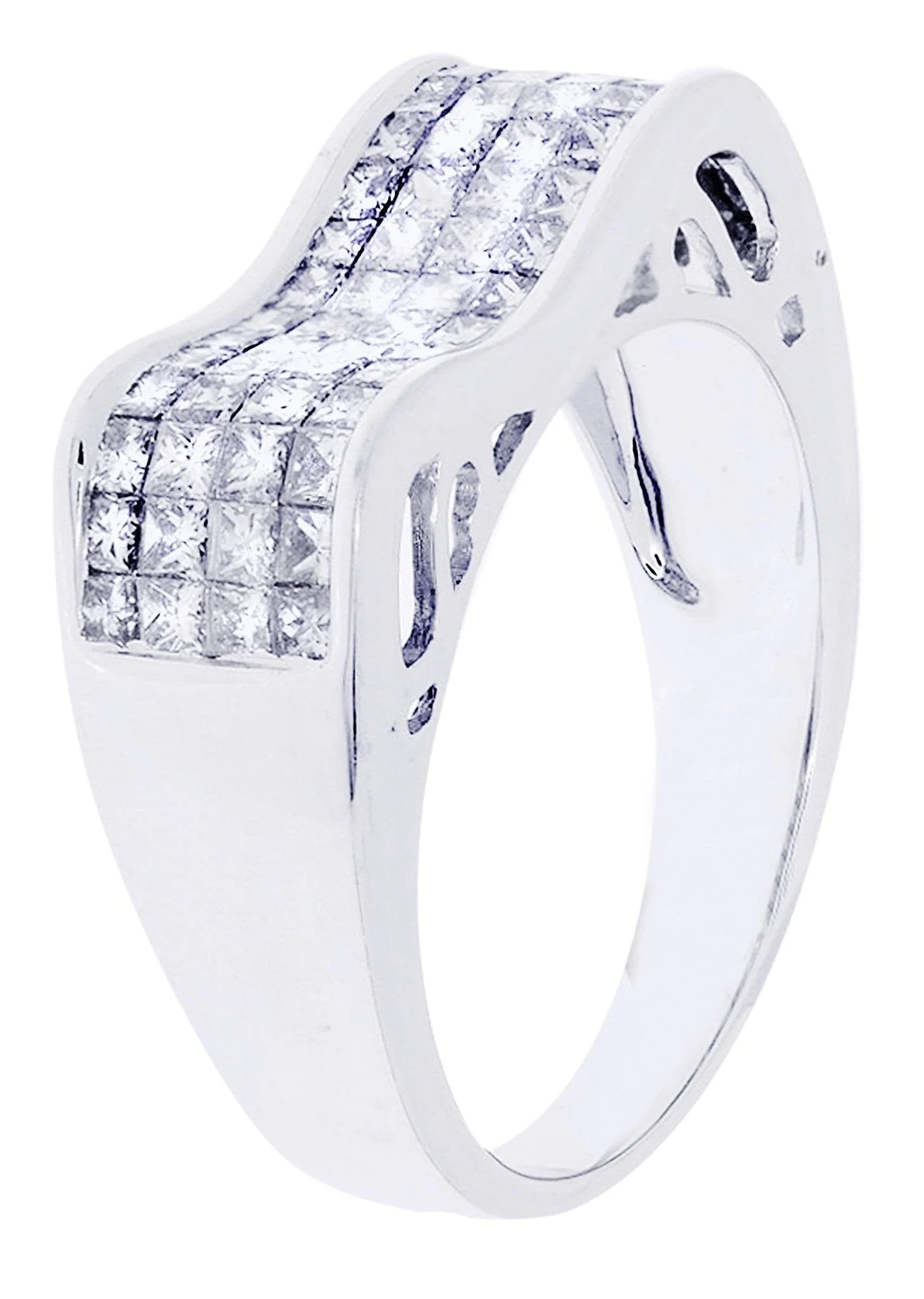 White Gold Mens Diamond Ring| 1.57 Carats| 6.28 Grams - Image 2
