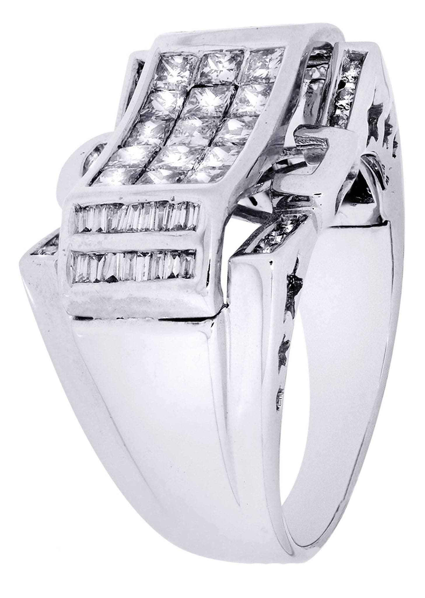 White Gold Mens Diamond Ring| 1.6 Carats| 10.5 Grams - Image 2