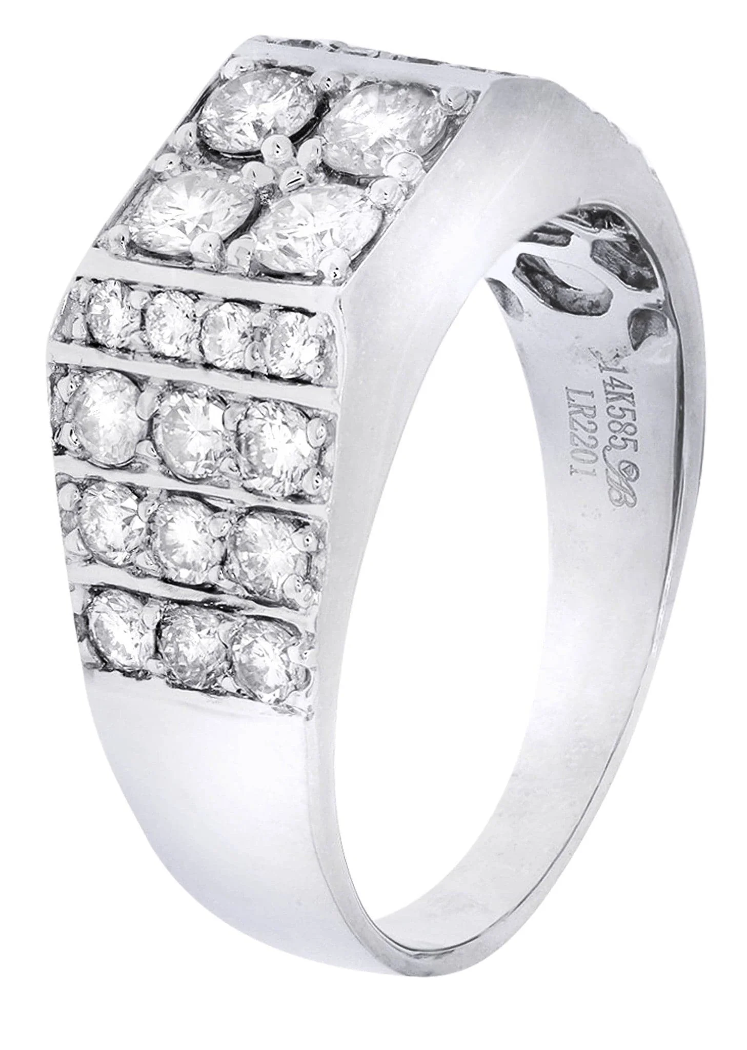 White Gold Mens Diamond Ring| 1.66 Carats| 7.43 Grams - Image 2