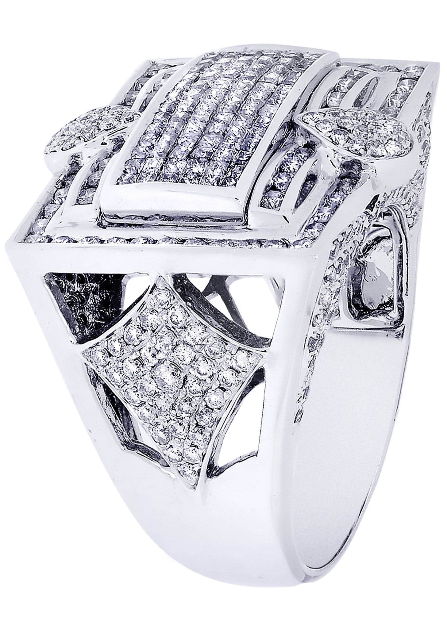 White Gold Mens Diamond Ring| 1.91 Carats| 14 Grams - Image 2