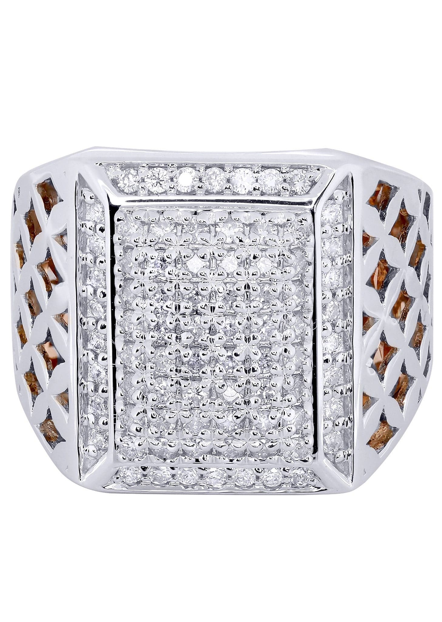 White Gold Mens Diamond Ring| 1 Carats| 16.55 Grams
