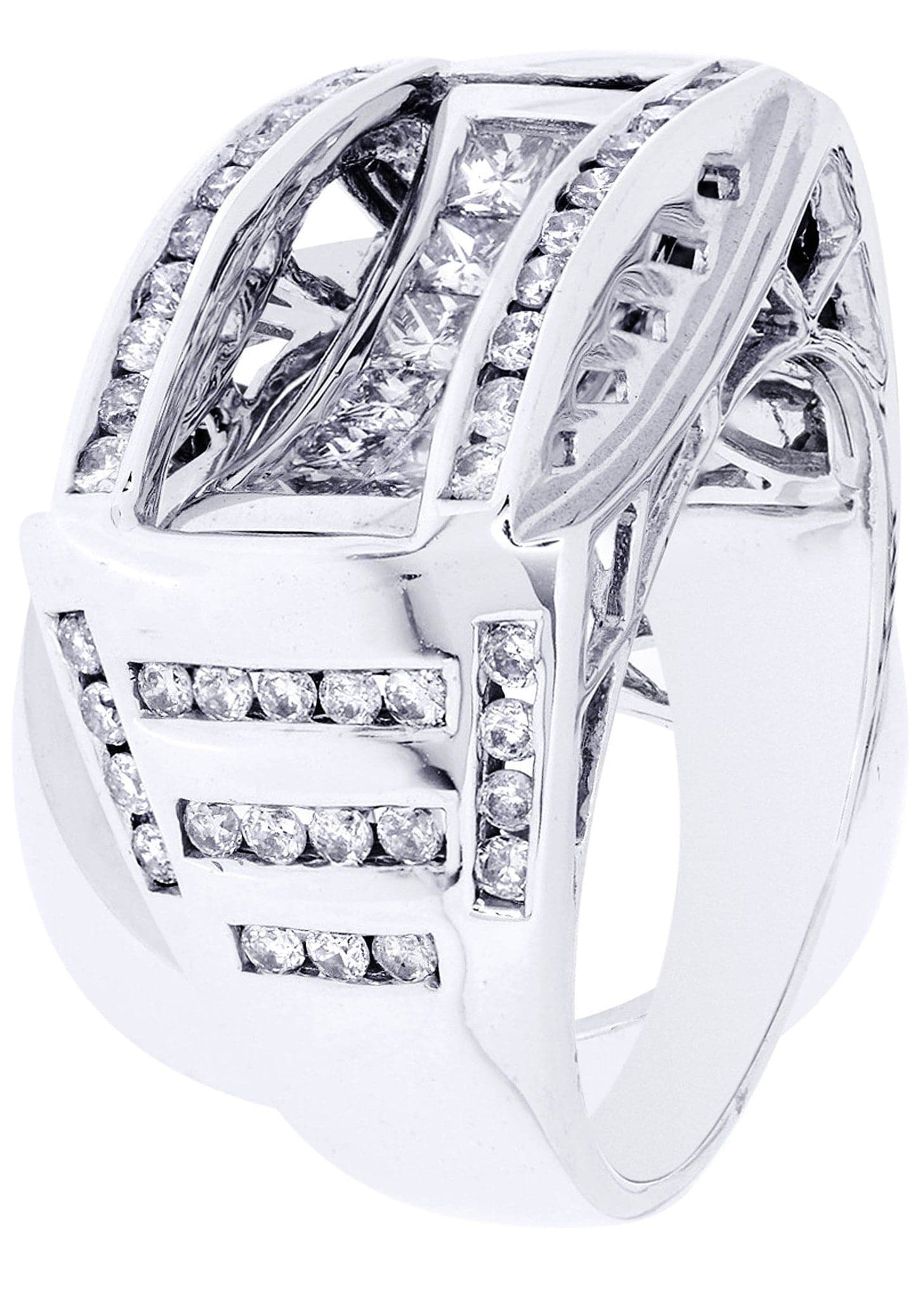 White Gold Mens Diamond Ring| 2.03 Carats| 12.21 Grams - Image 2