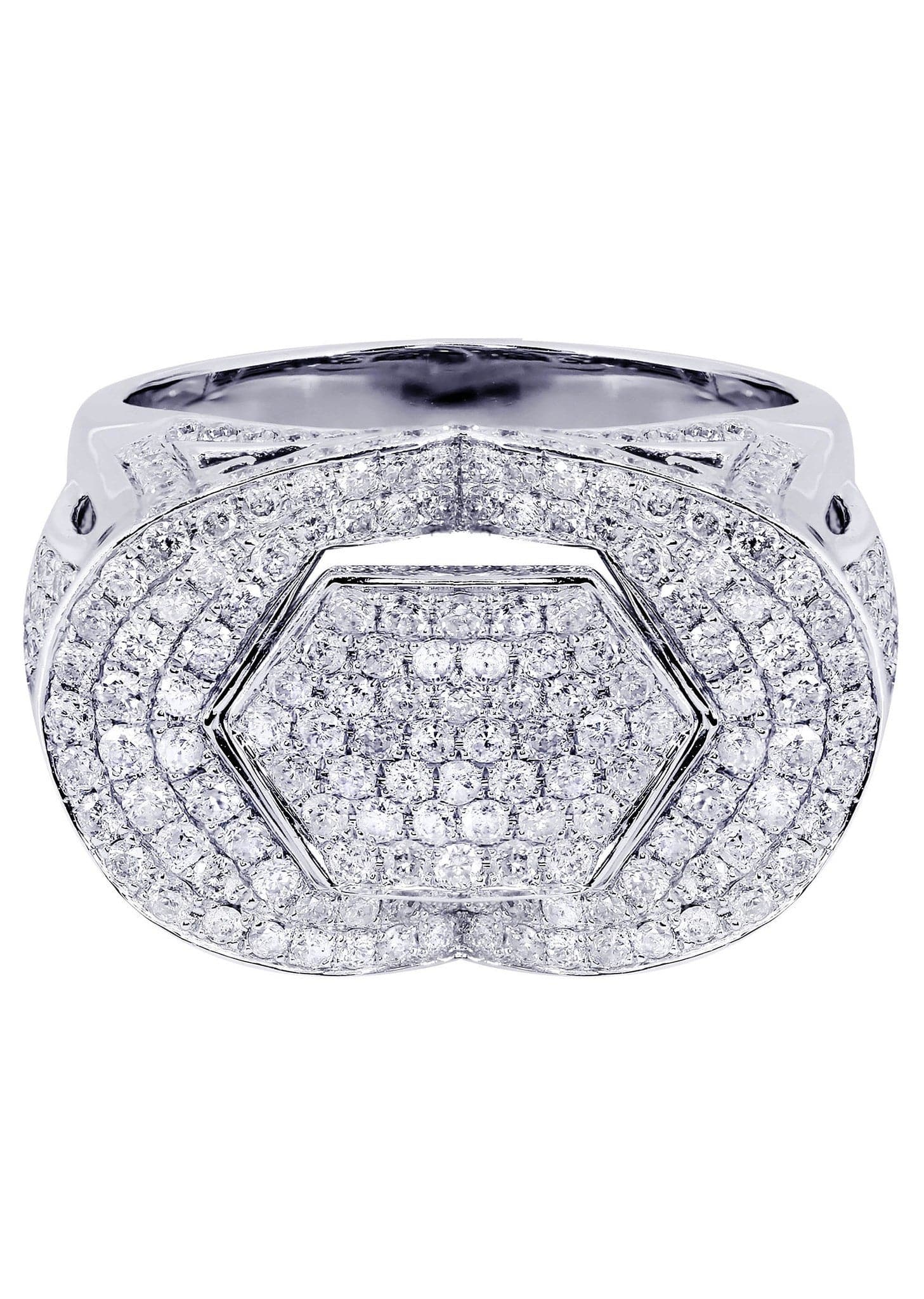 White Gold Mens Diamond Ring| 2.4 Carats| 12.78 Grams