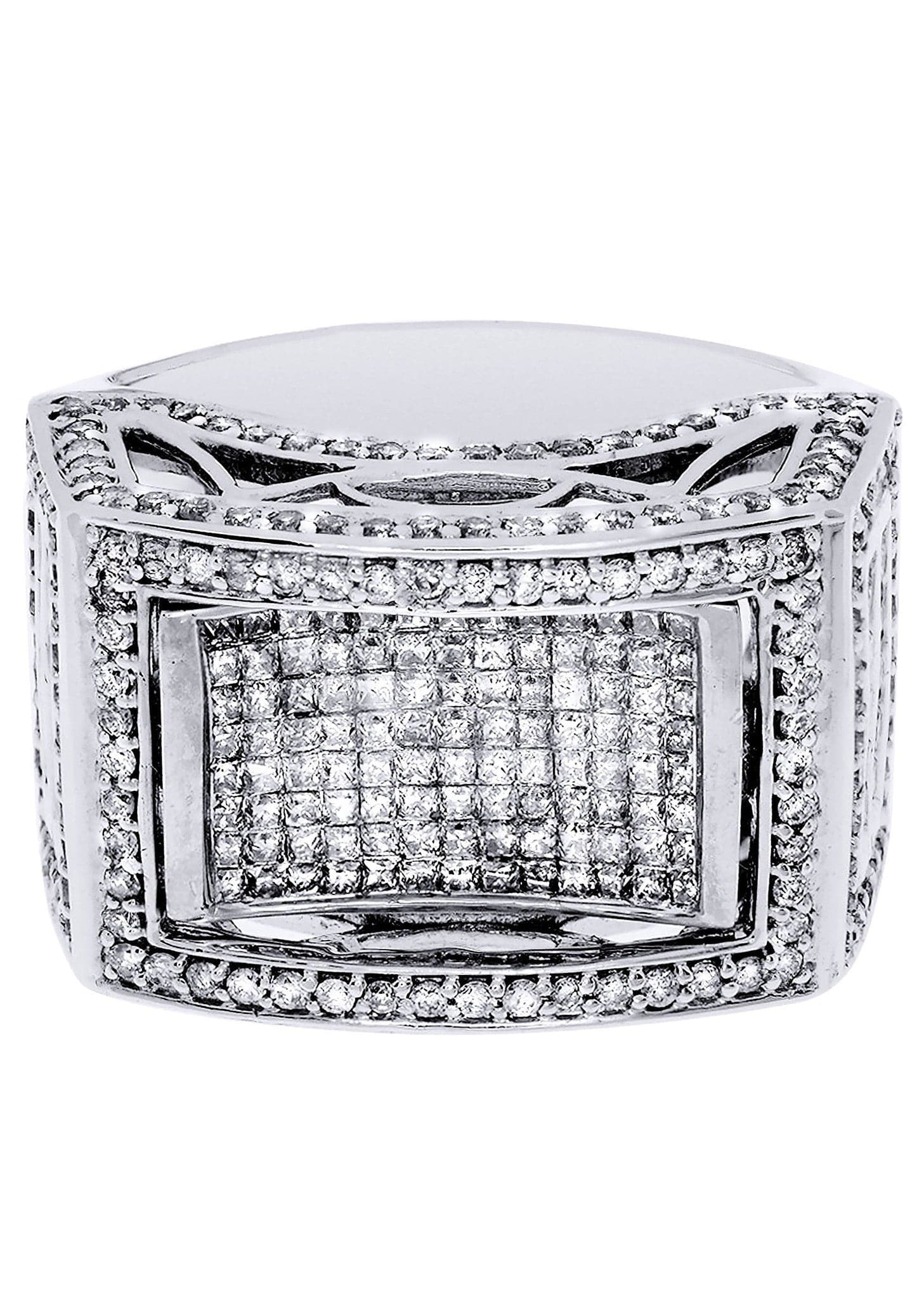 White Gold Mens Diamond Ring| 2.42 Carats| 15.75 Grams