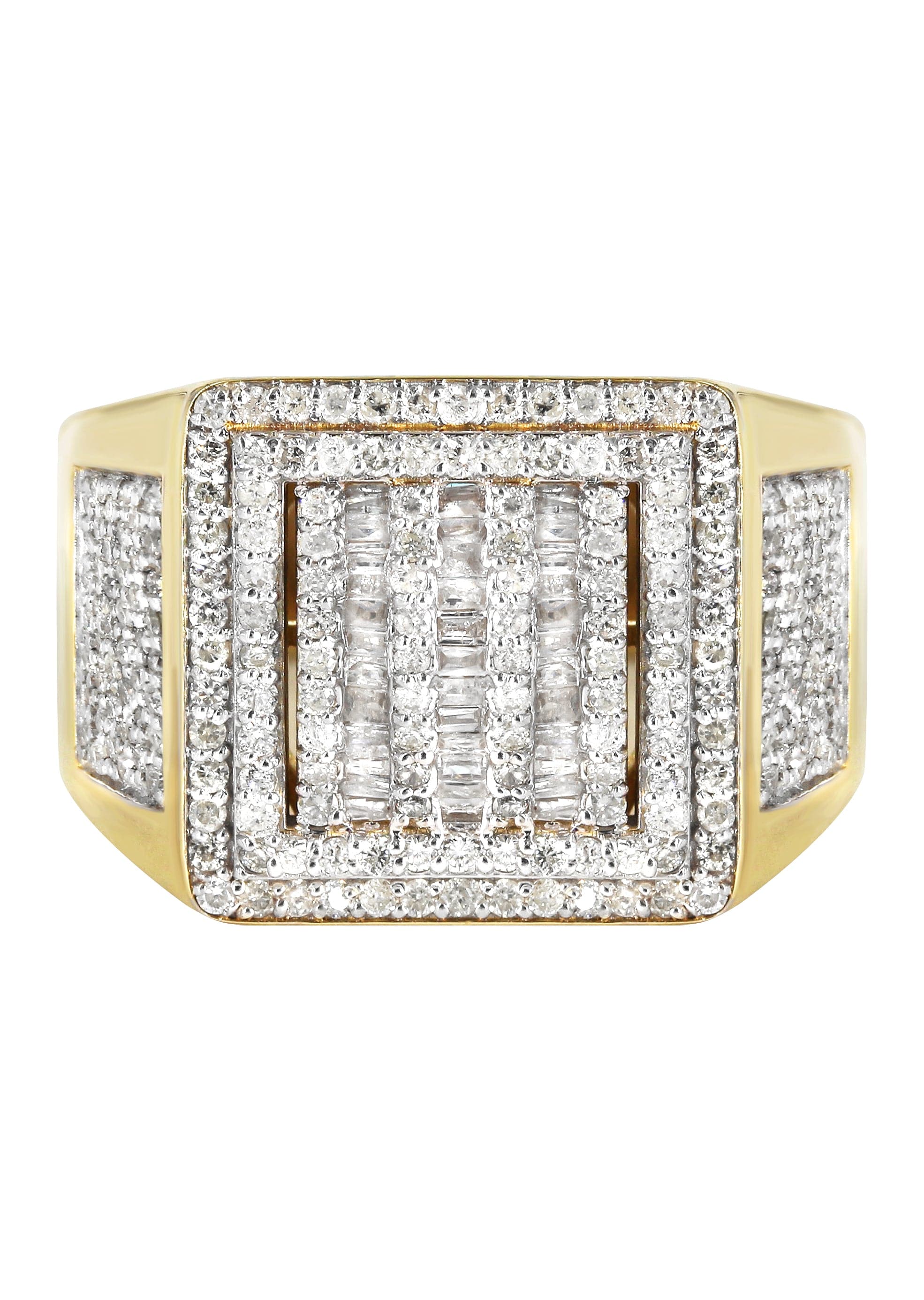 Mens Baguette Diamond Pinky Ring  | 1.53 Carats | 10.3 Grams