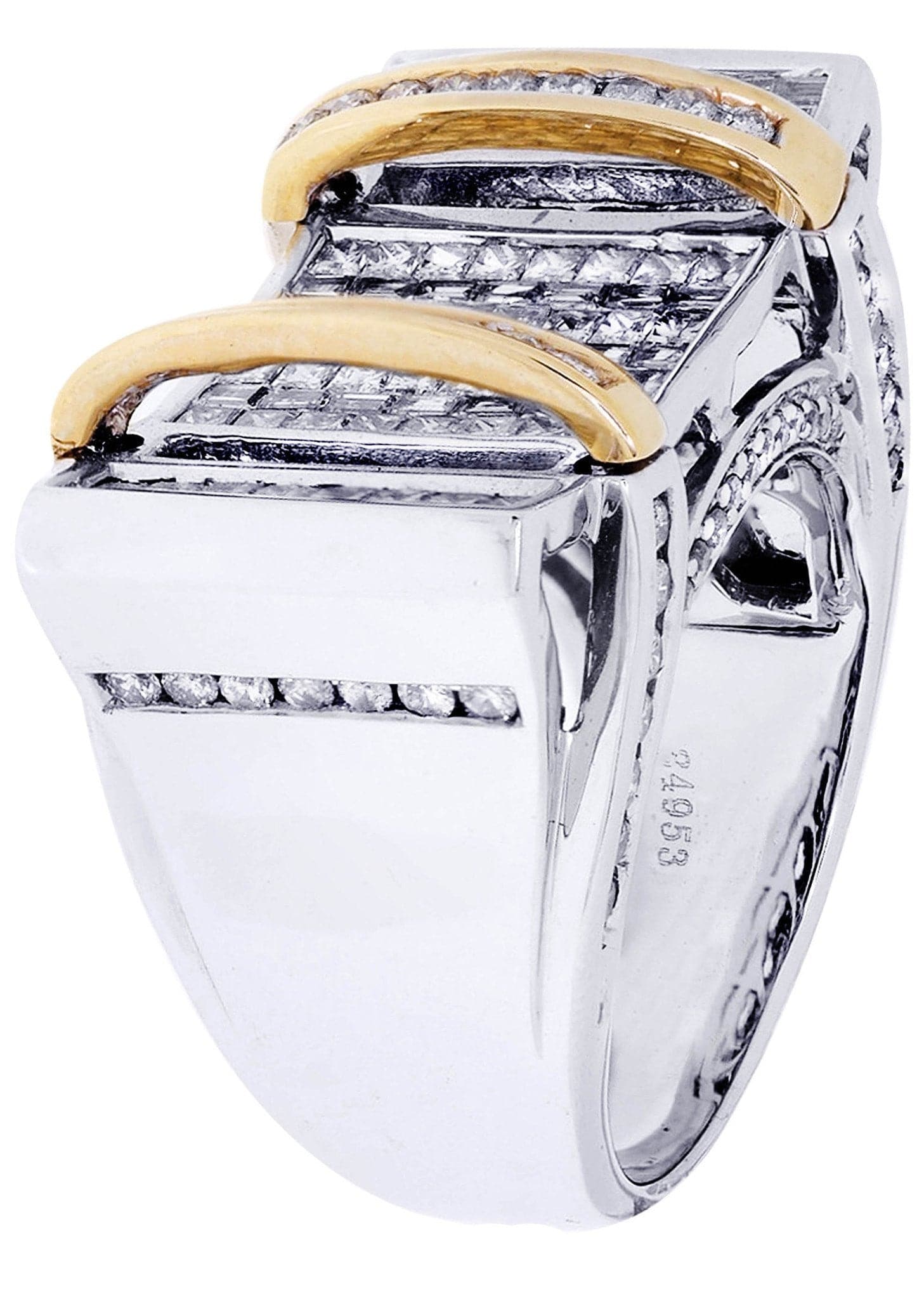 White Gold Mens Diamond Ring| 2.73 Carats| 21.09 Grams - Image 2