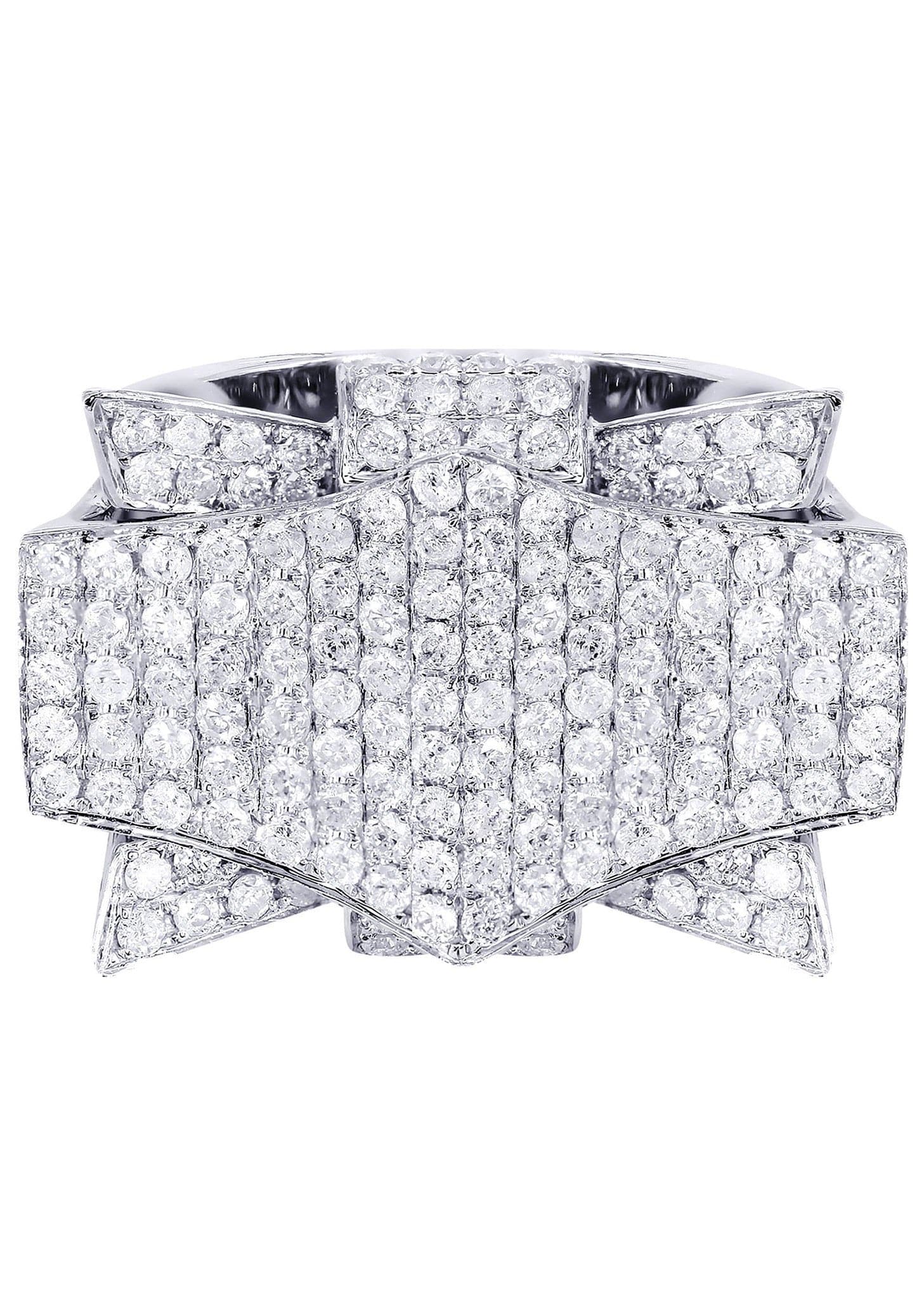 White Gold Mens Diamond Ring| 3.54 Carats| 15.64 Grams