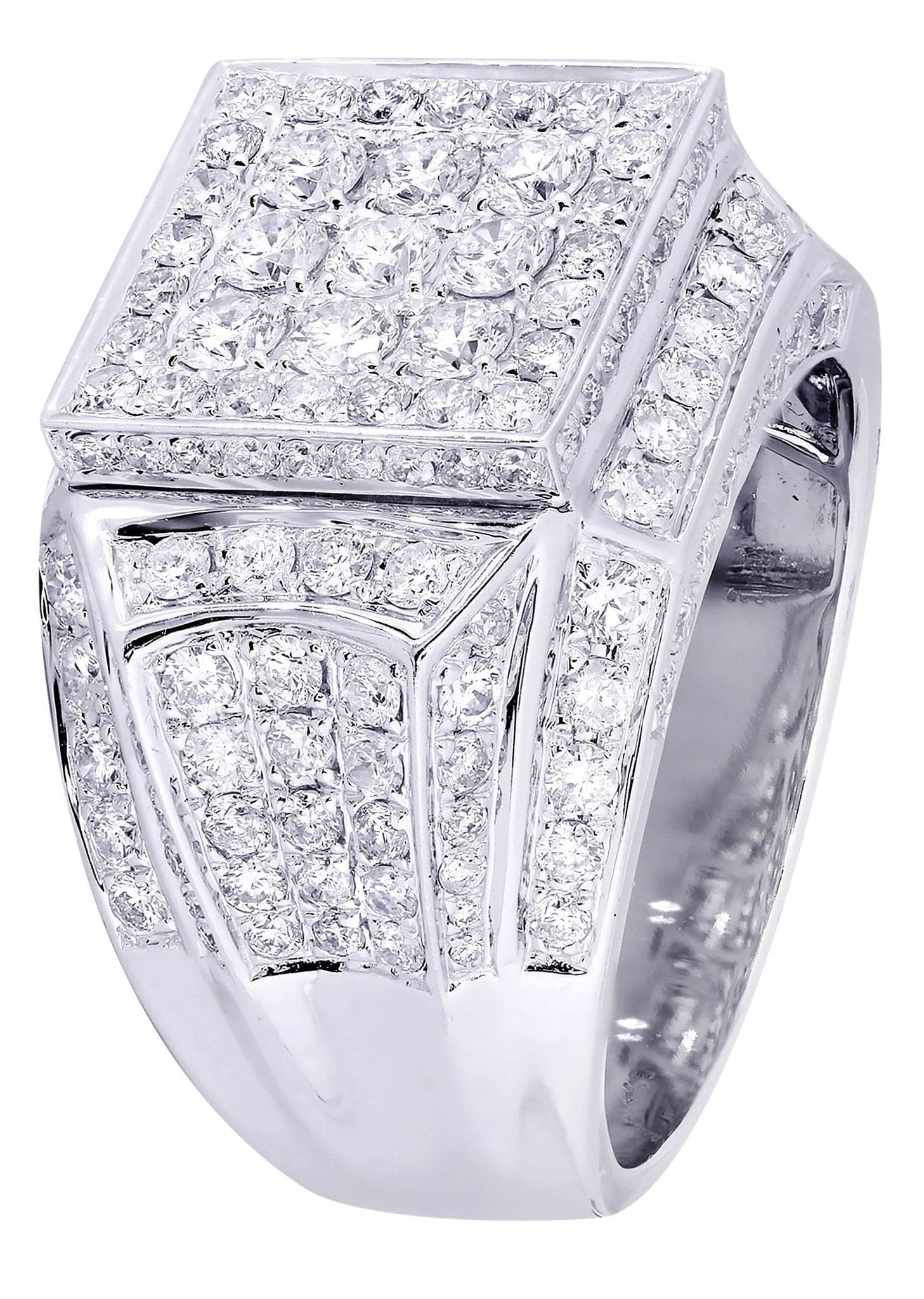 White Gold Mens Diamond Ring| 3.58 Carats| 14.21 Grams - Image 2