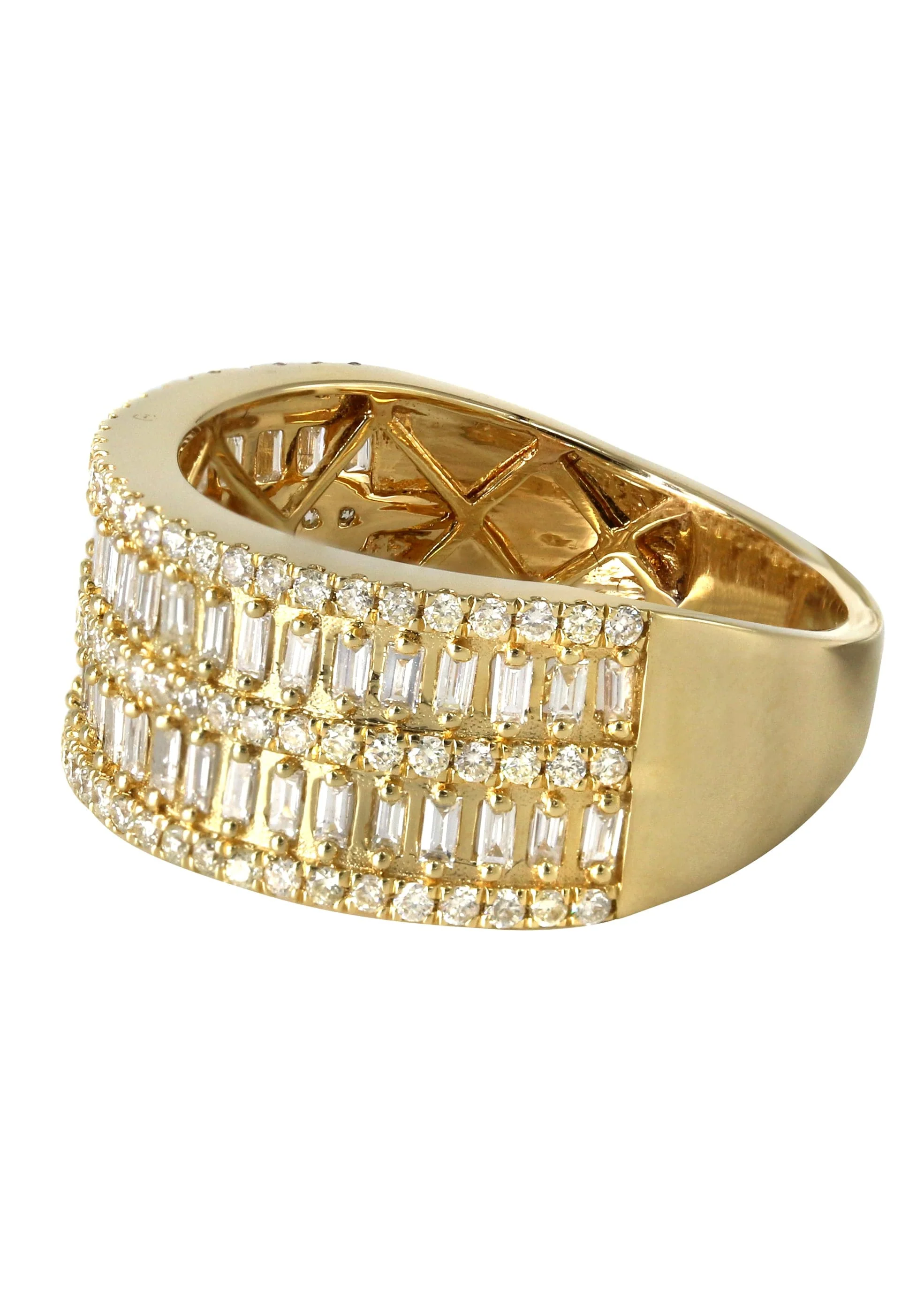 Mens Baguette Diamond Pinky Ring  | 1.46 Carats | 5.2 Grams - Image 2