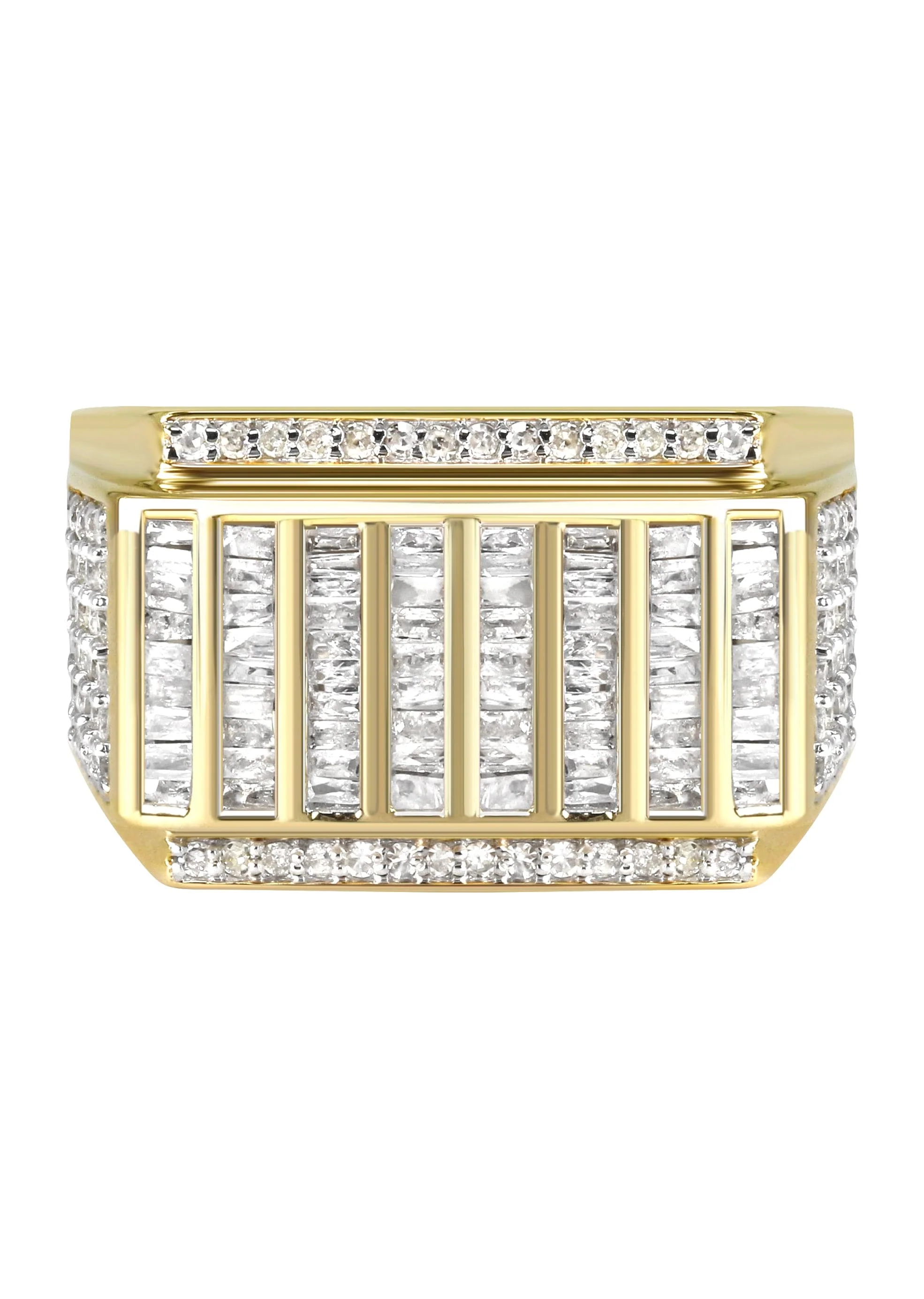 Mens Baguette  Diamond Ring | 1.25 Carats | 9.9 Grams