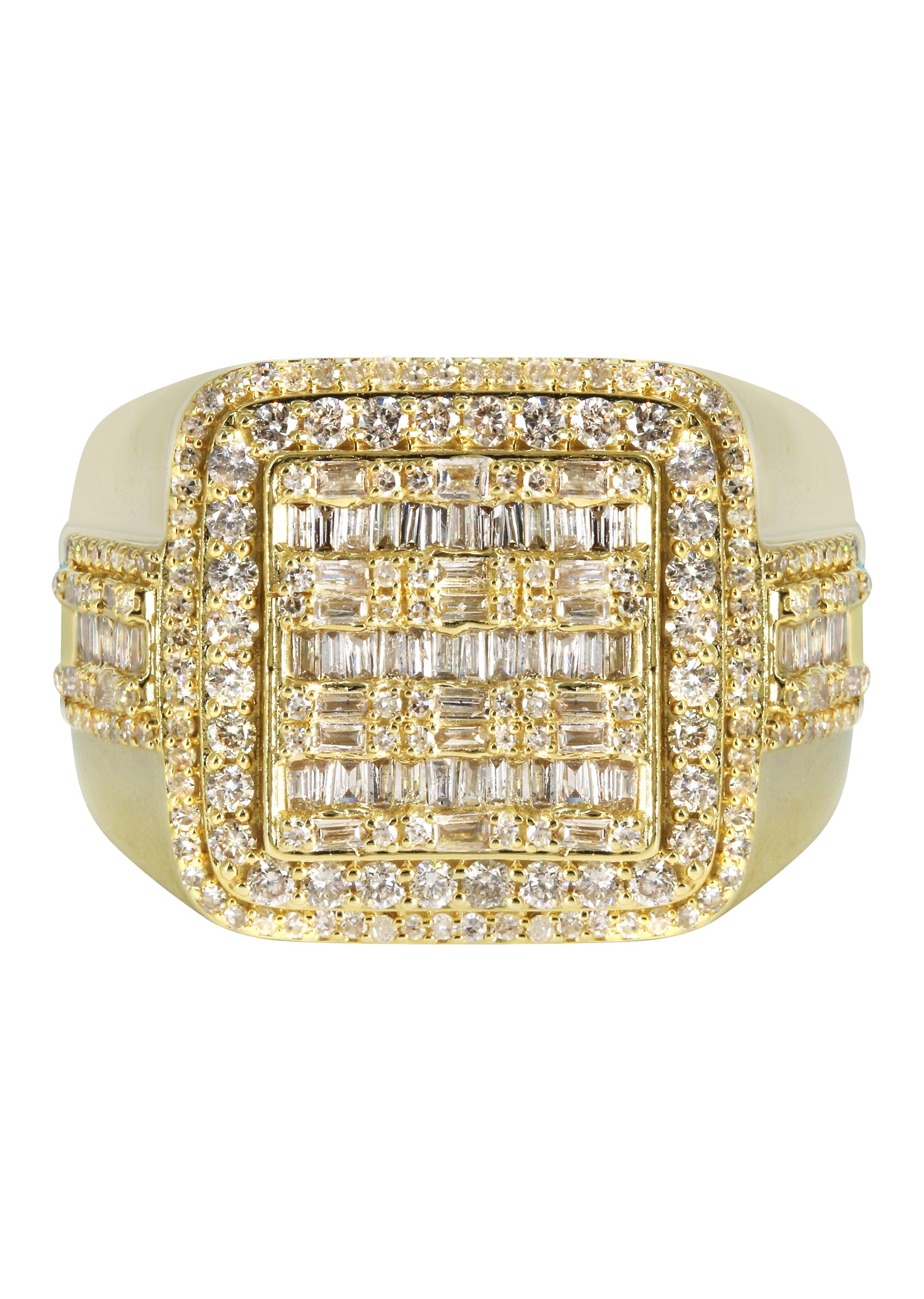 Mens Baguette Diamond Pinky Ring  | 1.75 Carats | 10.7 Grams