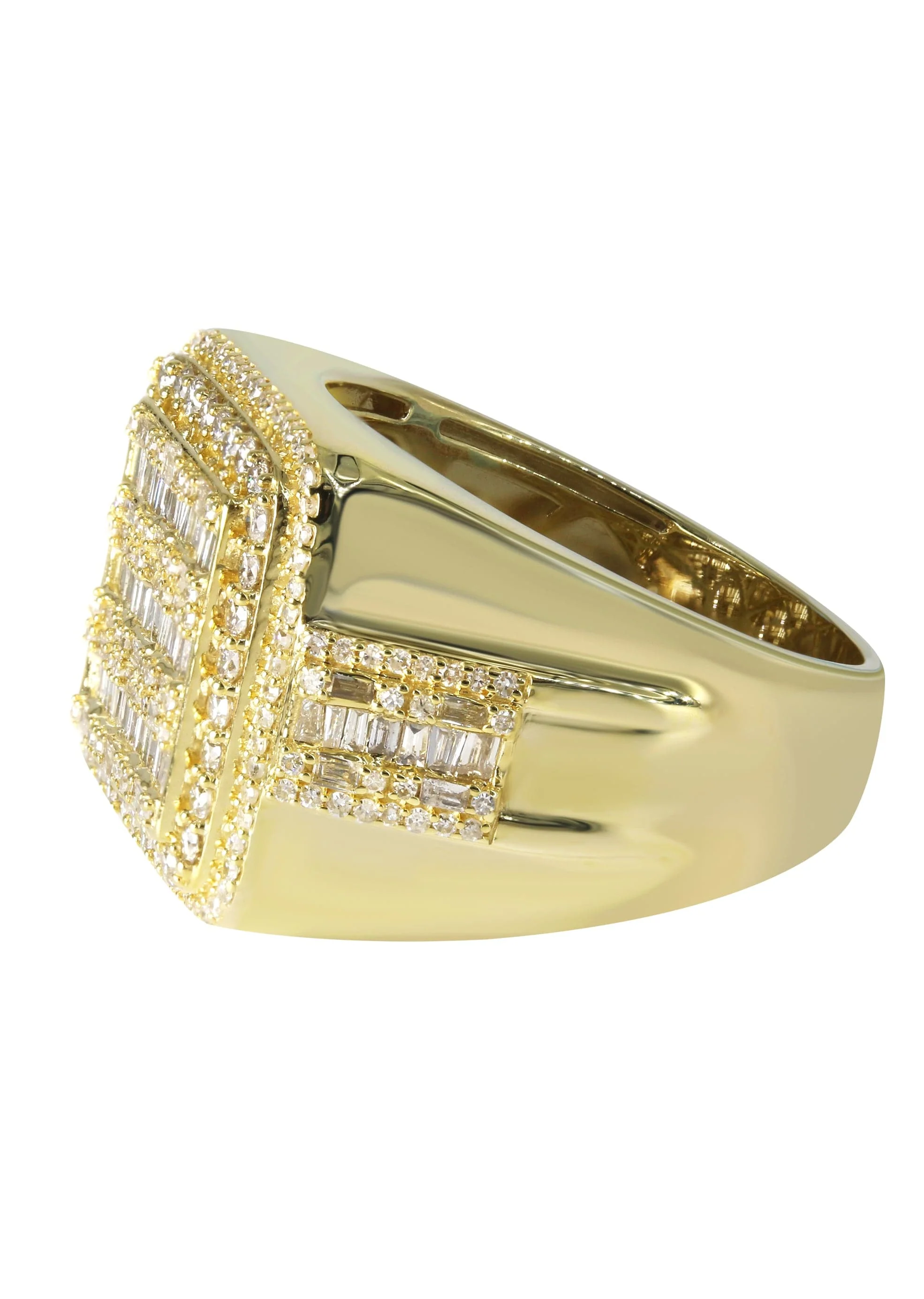 Mens Baguette Diamond Pinky Ring  | 1.75 Carats | 10.7 Grams - Image 2