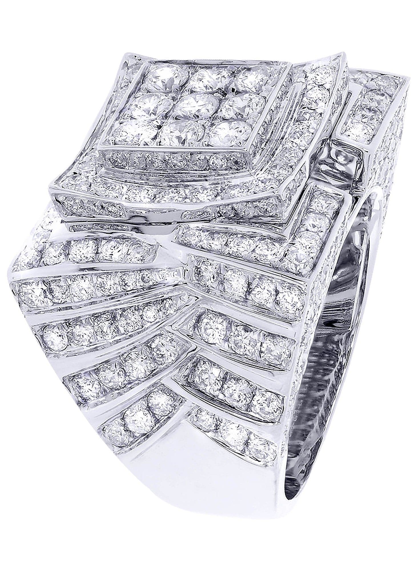 White Gold Mens Diamond Ring| 5.28 Carats| 18.15 Grams - Image 2