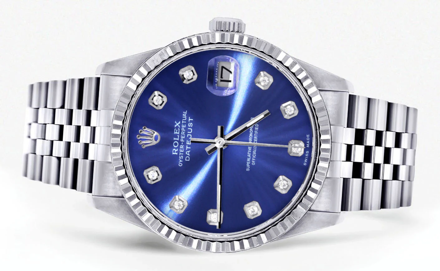 Womens Rolex Datejust Watch 16200 | Fluted Bezel | 36Mm | Blue Dial | Fluted Bezel | Jubilee Band - Image 2