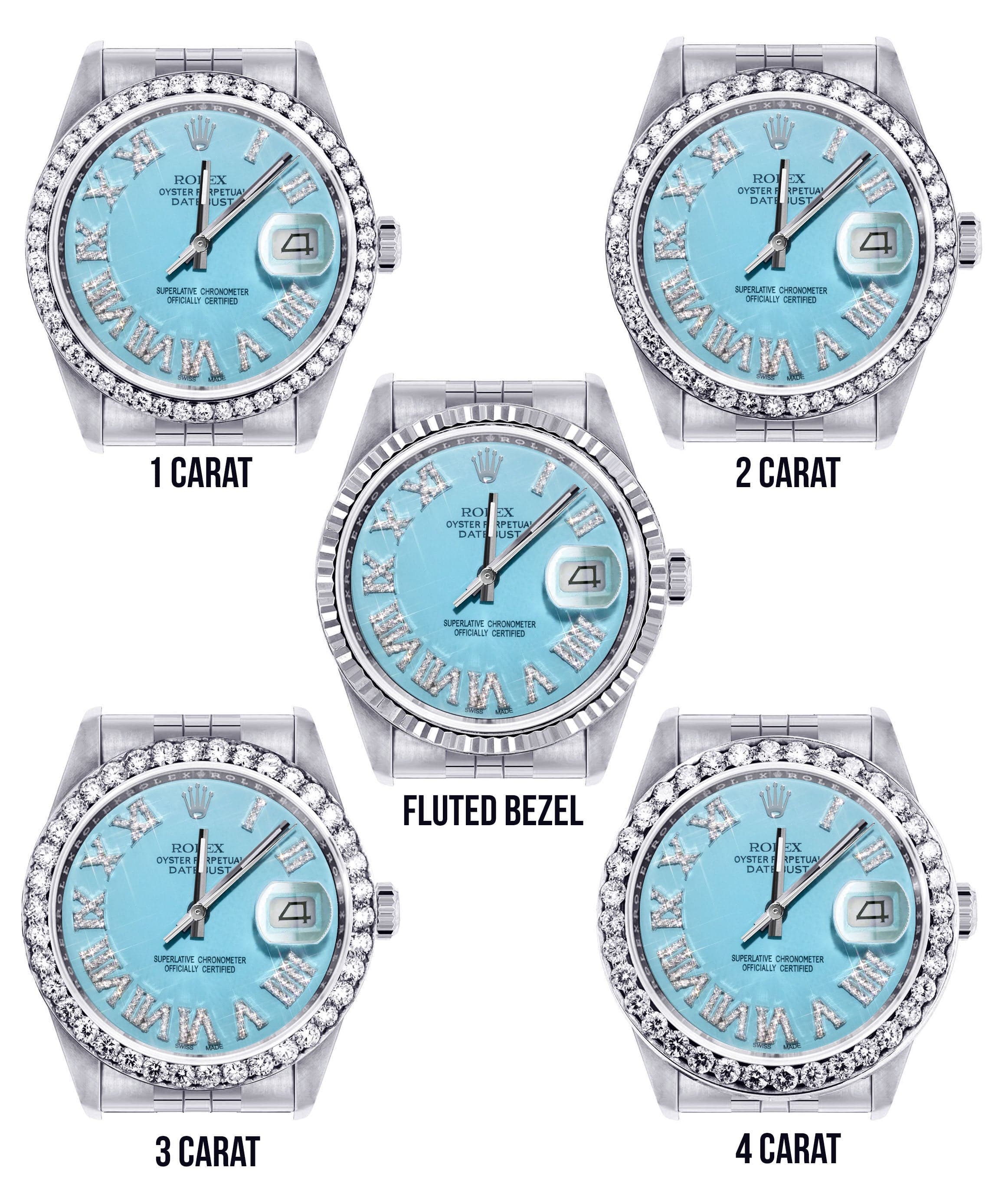Mens Rolex Datejust Watch 16200 | 36Mm | Tiffany Blue Roman Numeral Dial | Jubilee Band - Image 5