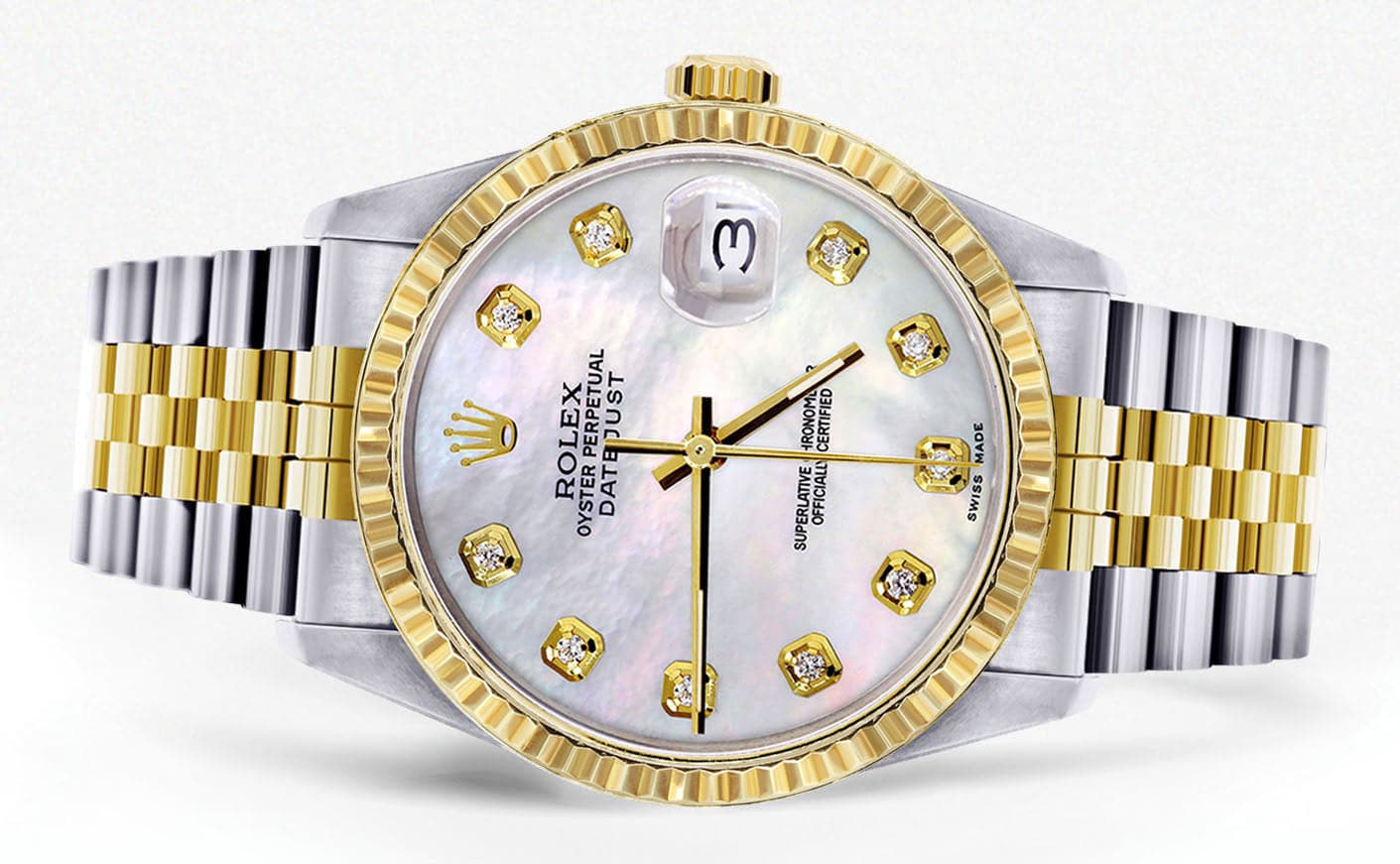 Mens Rolex Datejust Watch 16233 Two Tone | 36Mm | Mother of Pearl Dial | Jubilee Band - Image 2