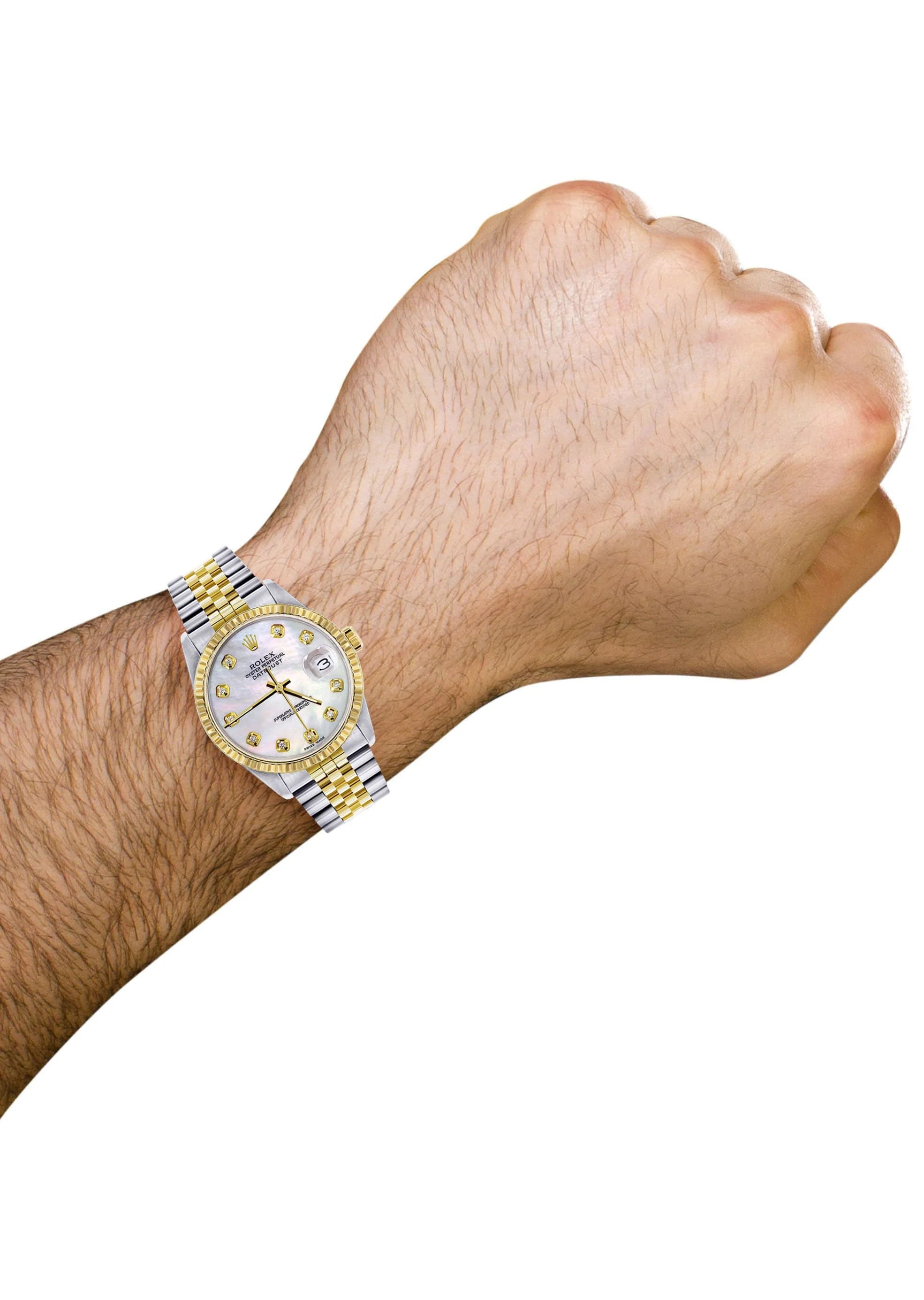 Mens Rolex Datejust Watch 16233 Two Tone | 36Mm | Mother of Pearl Dial | Jubilee Band - Image 3