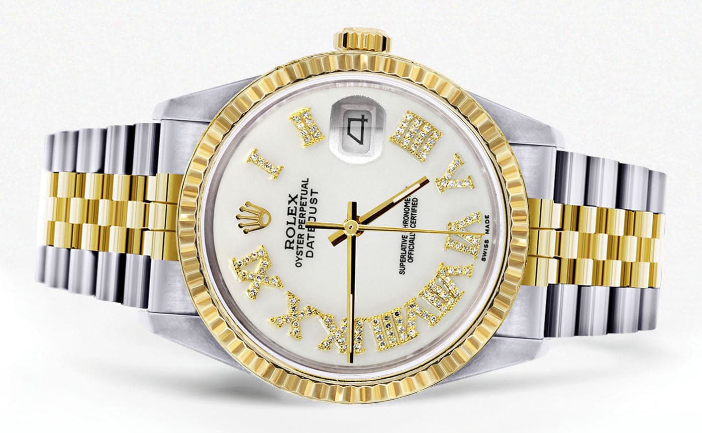 Mens Rolex Datejust Watch 16233 Two Tone | 36Mm | White Roman Dial | Jubilee Band - Image 2