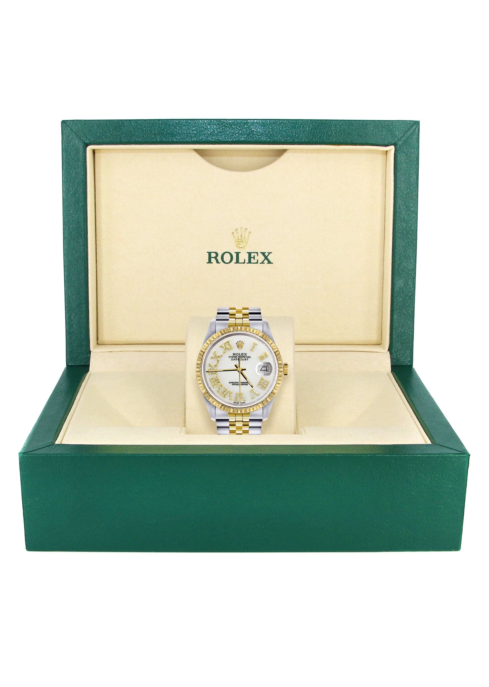 Mens Rolex Datejust Watch 16233 Two Tone | 36Mm | White Roman Dial | Jubilee Band - Image 6