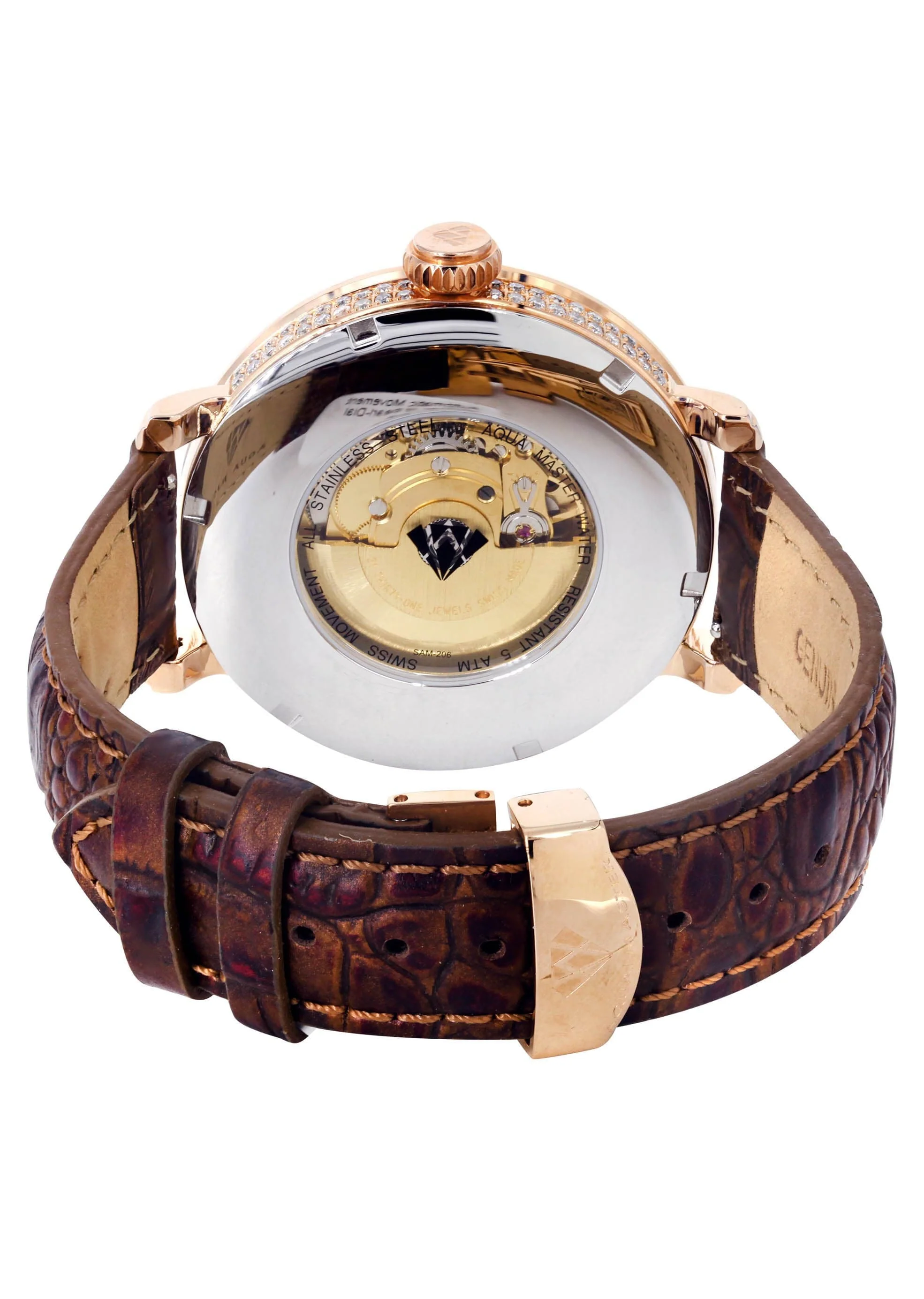 Mens Rose Gold Tone Diamond Watch | Appx. 5.64 Carats - Image 3