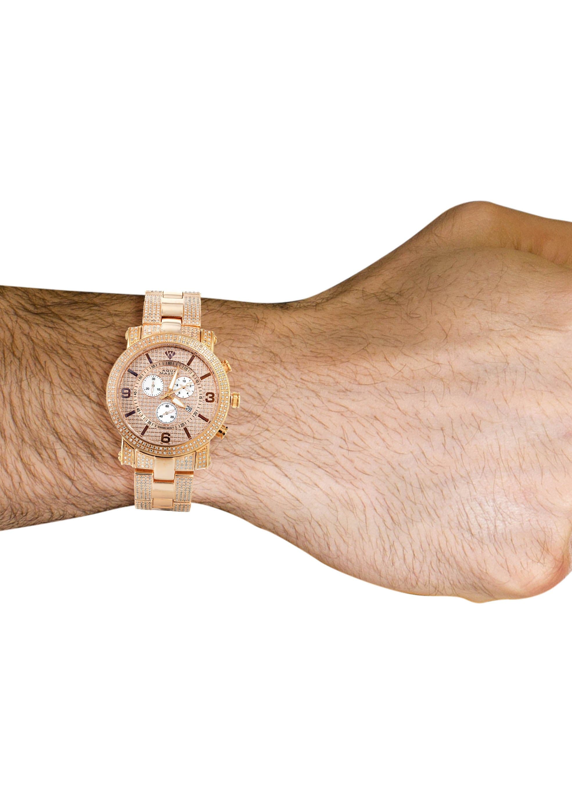 Mens Rose Gold Tone Diamond Watch | Appx. 8.5 Carats - Image 2