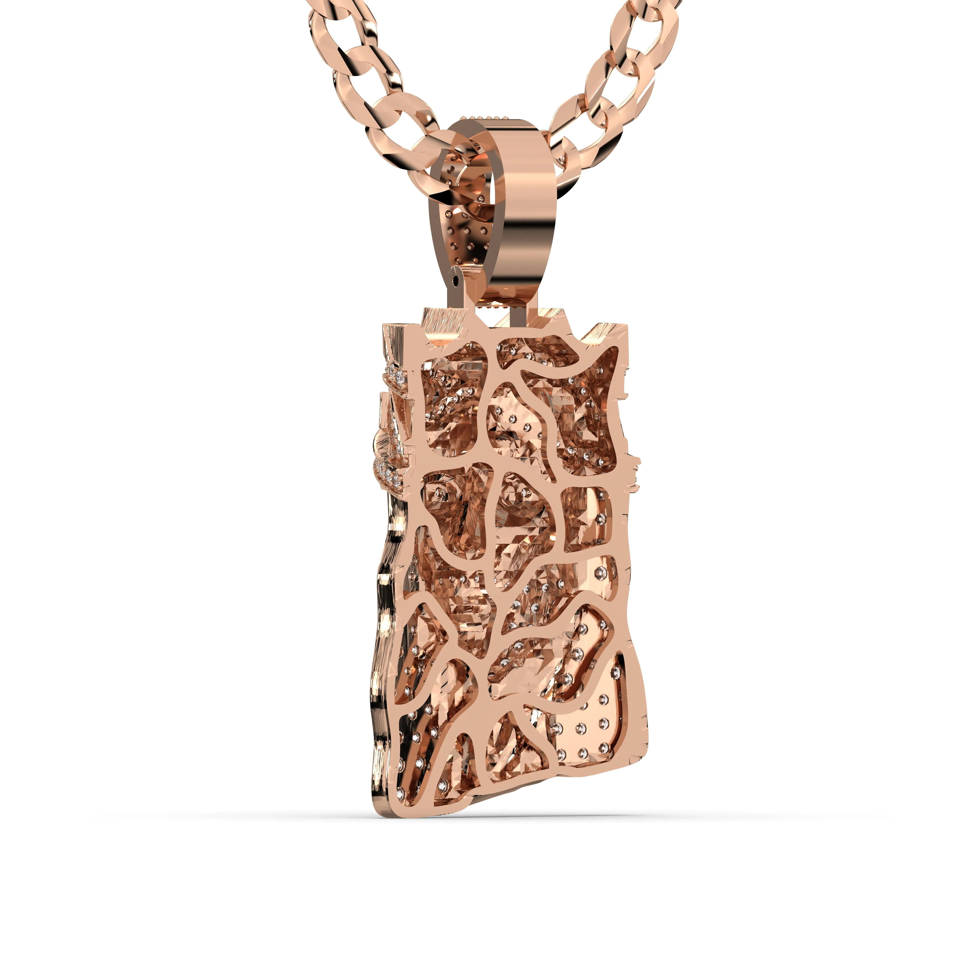 Men's Rose Gold VVS Lab Grown Diamond Customizable Jesus Necklace Pendant - Image 4