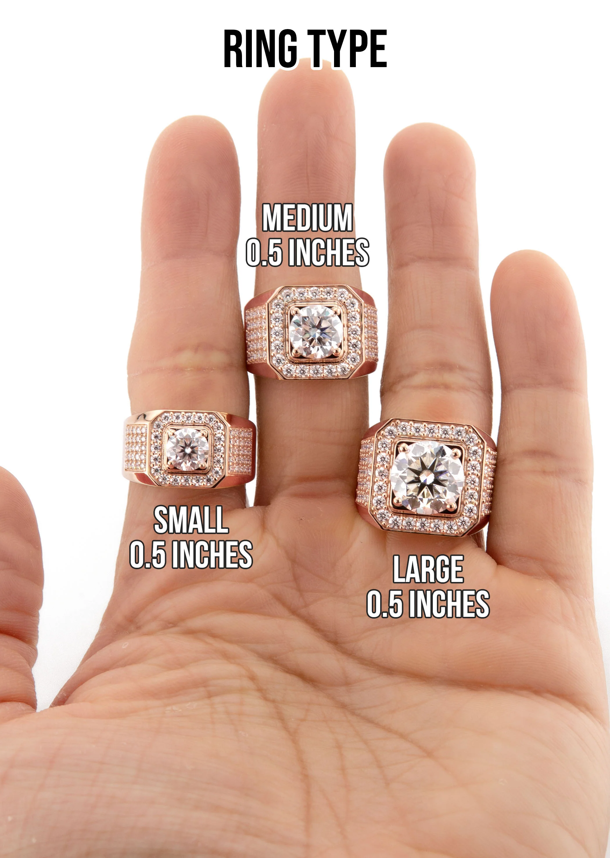Men's Jewelry - Men's VVS Lab Diamond Ring | Round Brilliant Cut Halo| Rose Gold - Image 5