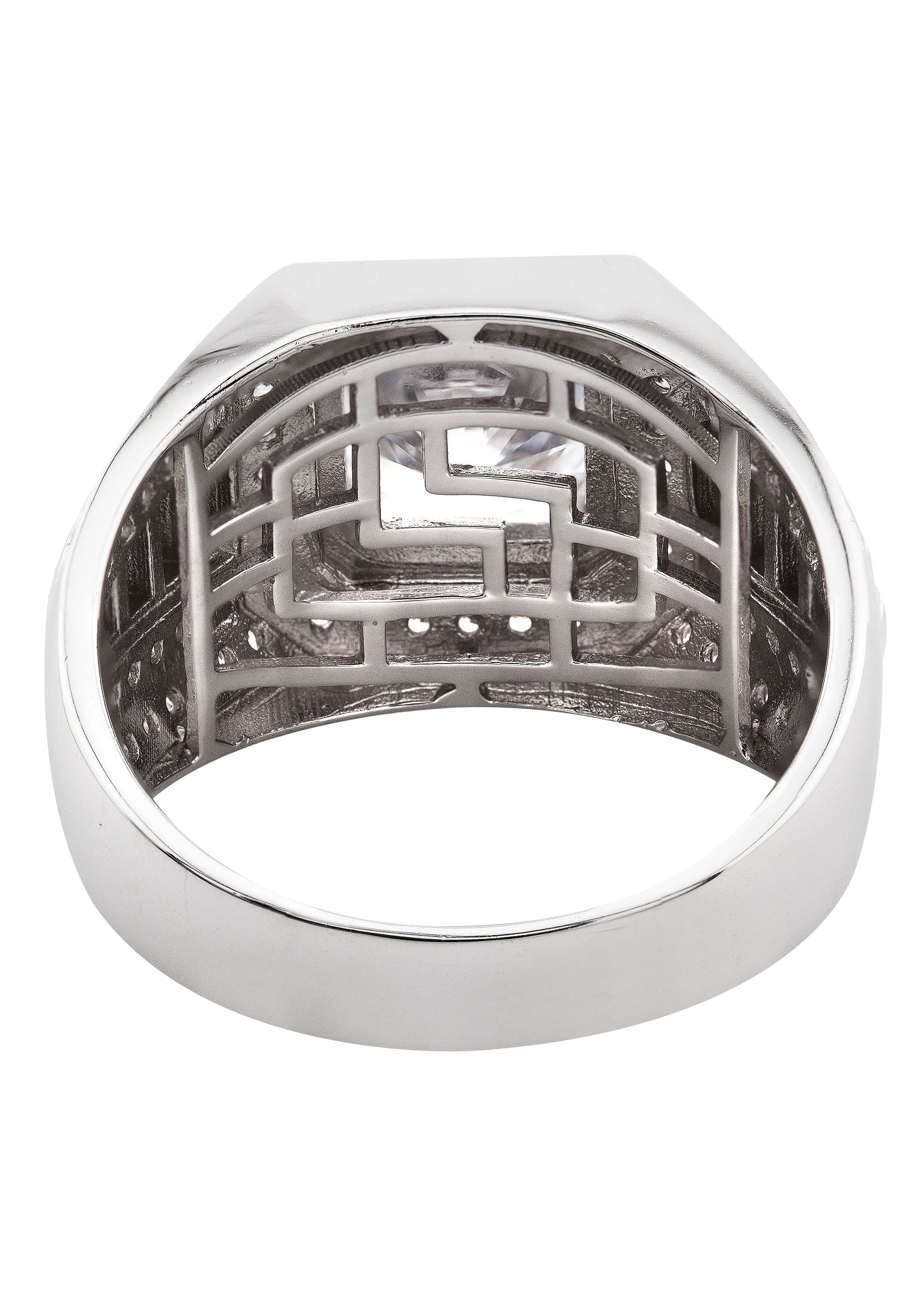 Mens Silver CZ Pinky Ring | Appx 10 Grams - Image 3