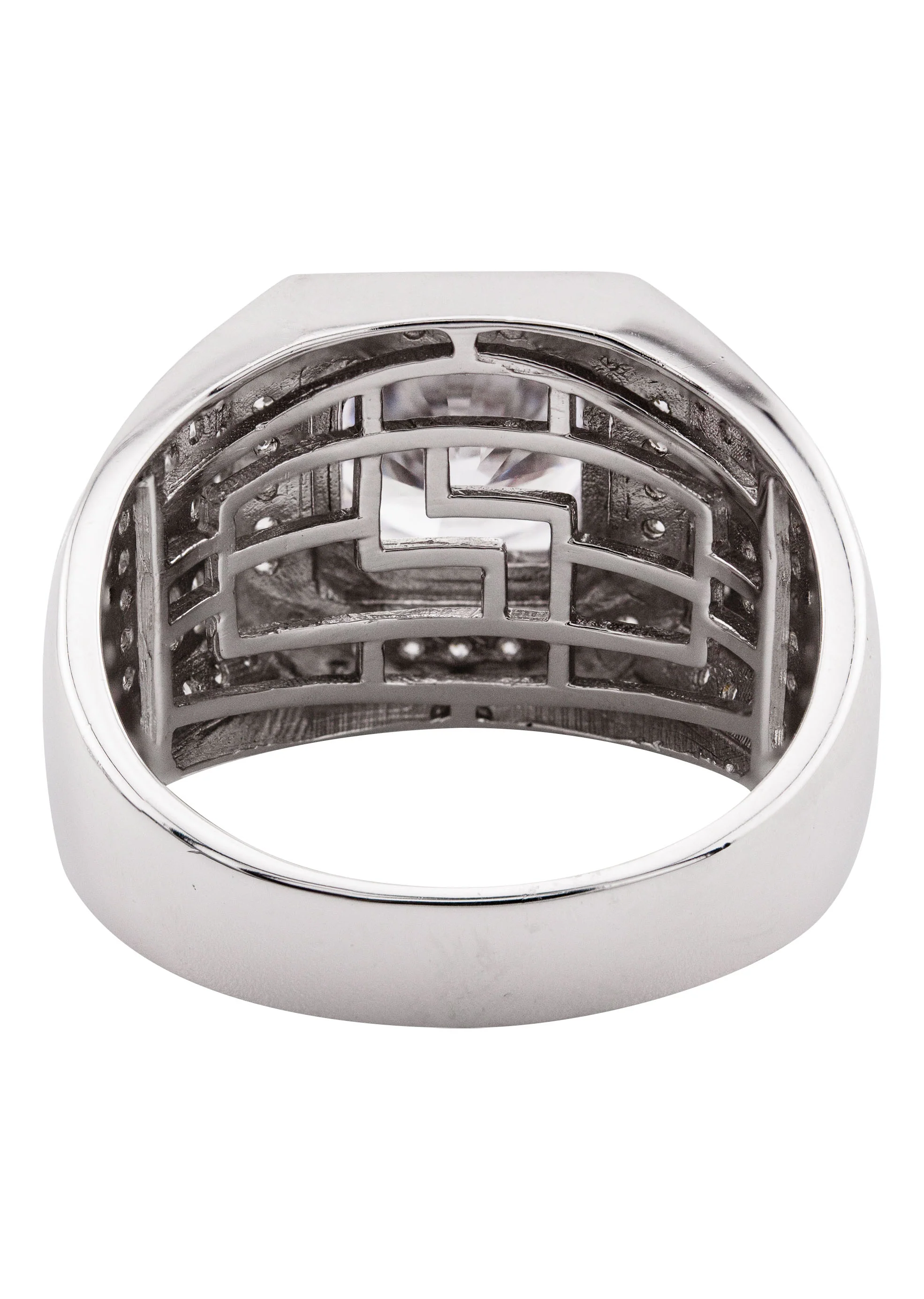 Mens Silver CZ Pinky Ring | Appx 10 Grams - Image 3