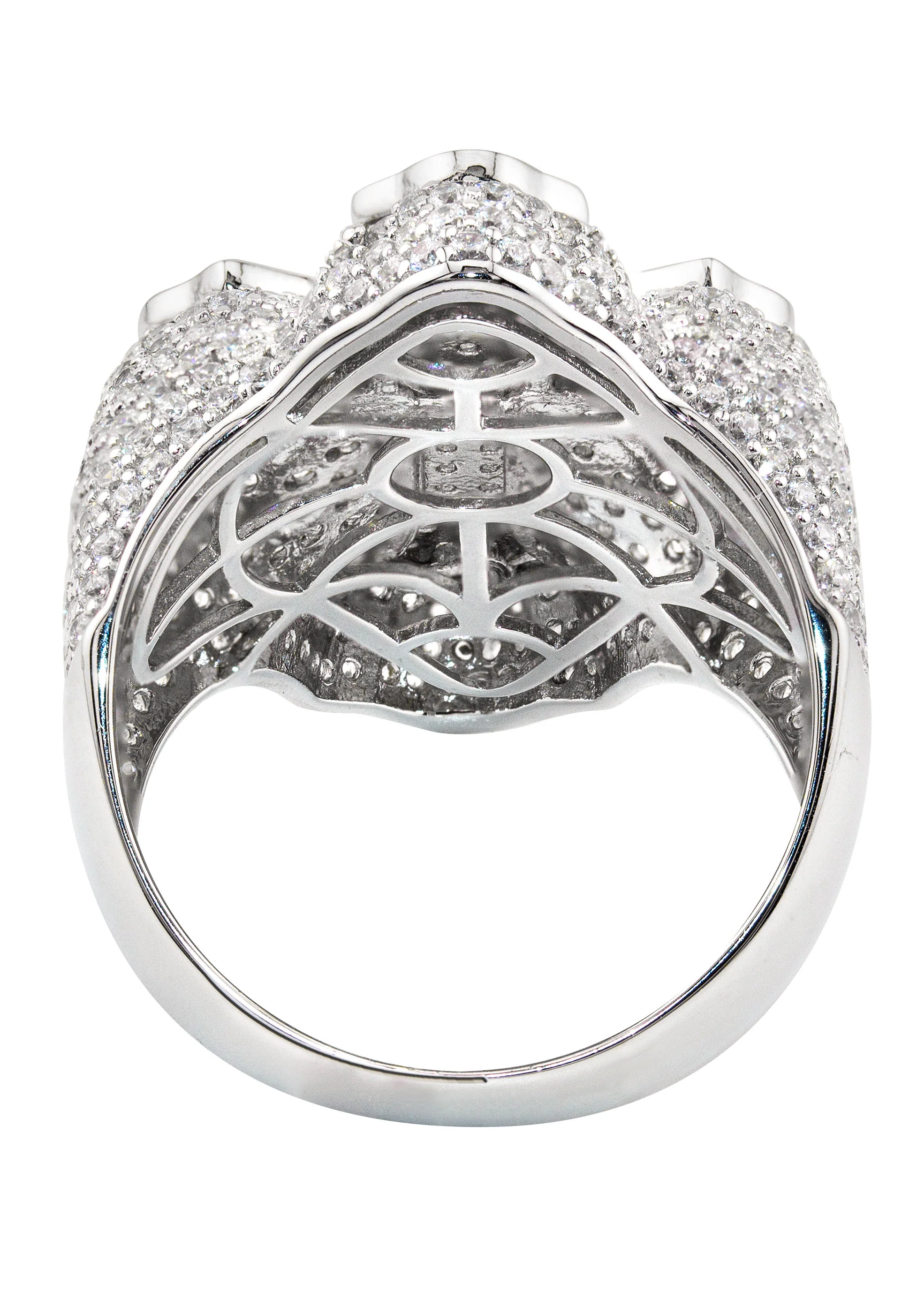 Mens Silver CZ Cross Ring | Appx 10 Grams - Image 3