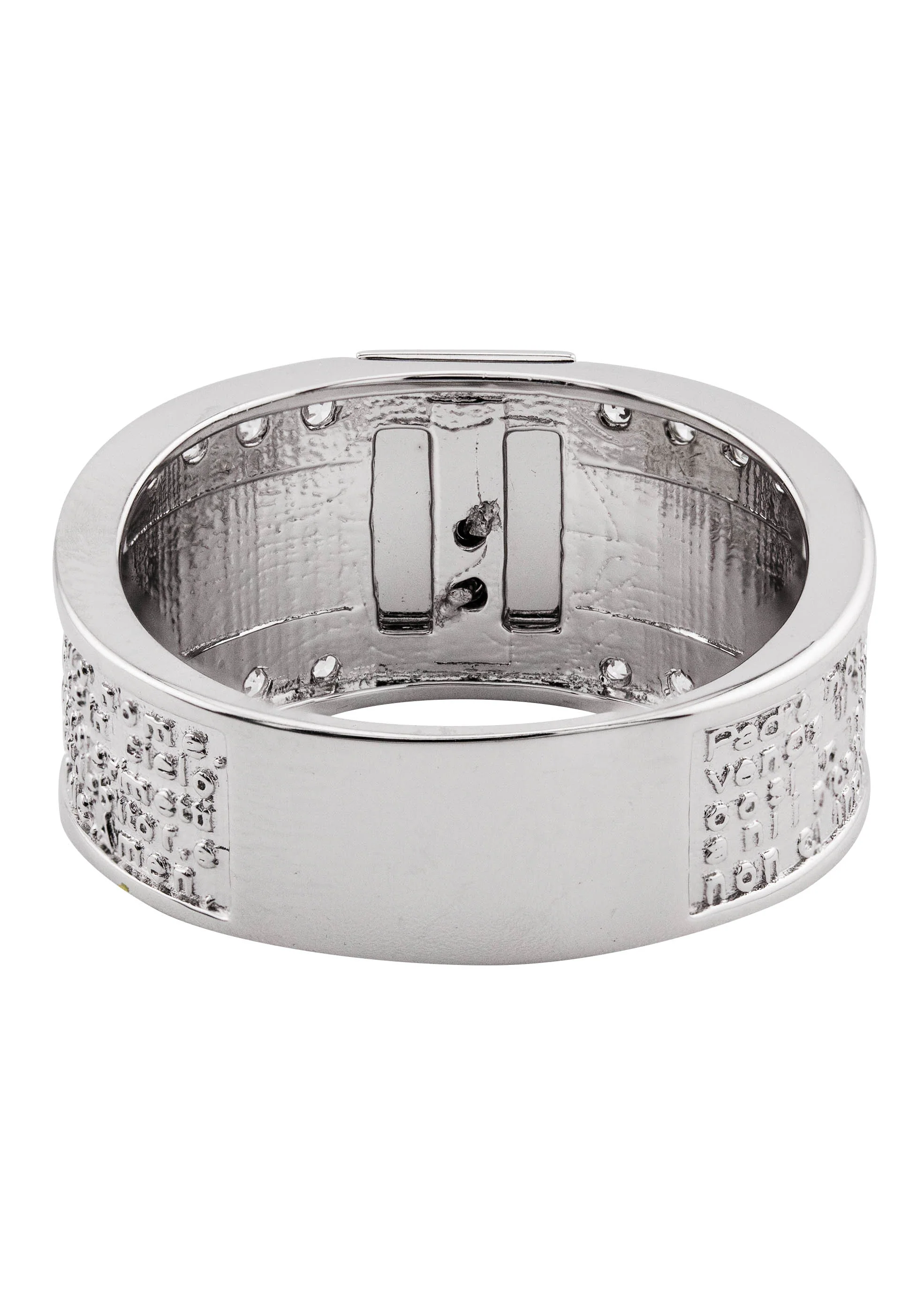 Mens Silver CZ Jesus Ring | Appx 6.7 Grams - Image 3
