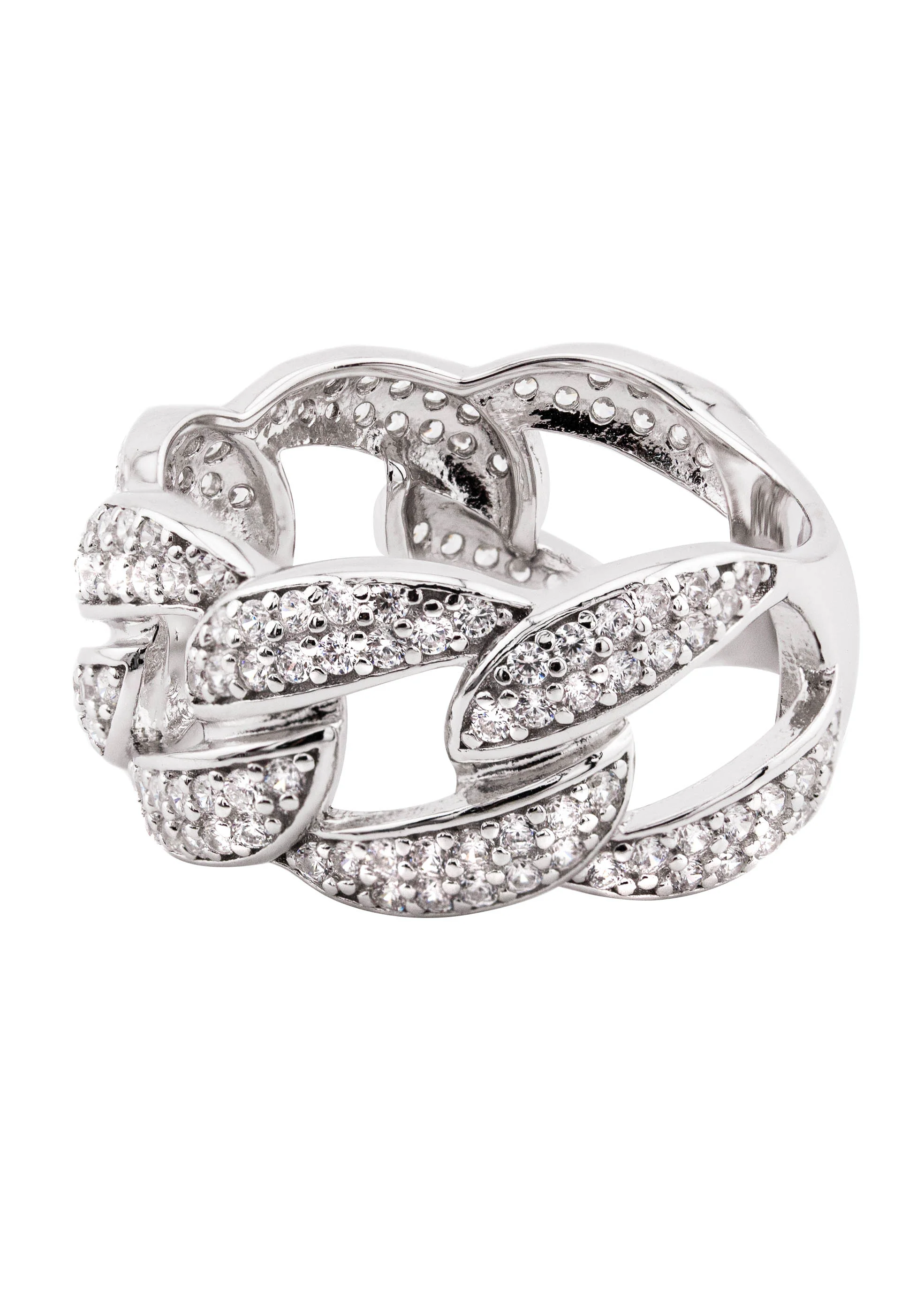Mens Silver CZ Cuban Ring | Appx 7 Grams - Image 2