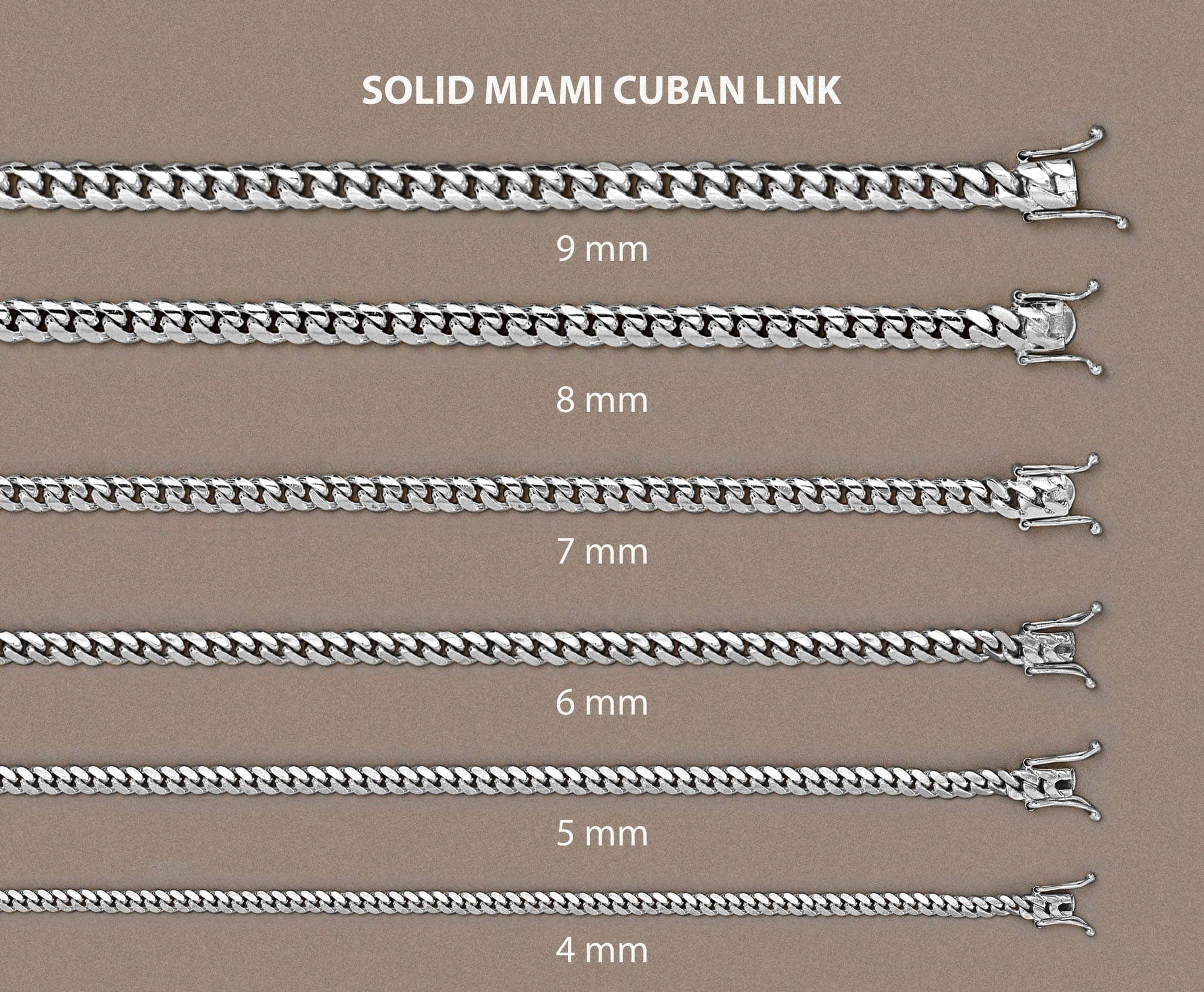 Mens White Gold Chain - Solid Miami Cuban Link 10K/14K Gold - Image 5