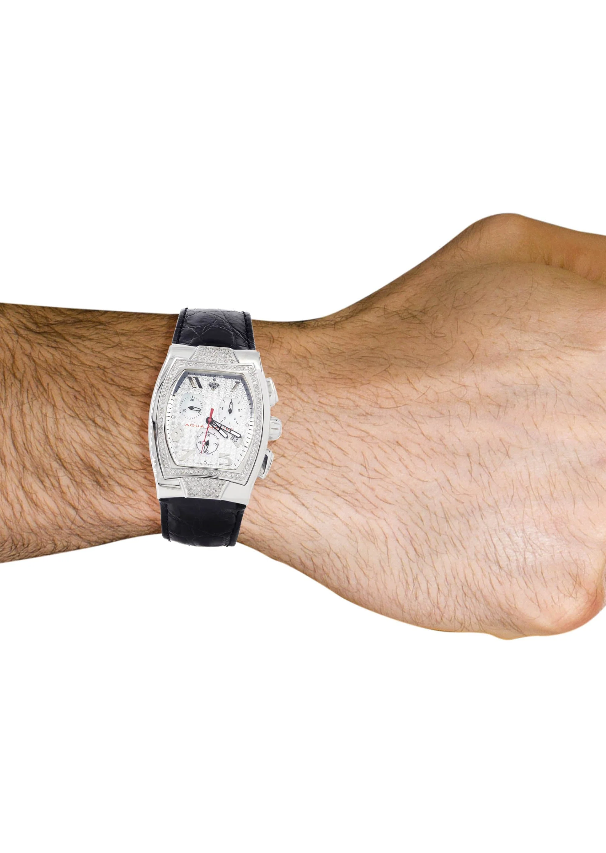 Mens White Gold Tone Diamond Watch | Appx. 1.5 Carats - Image 3