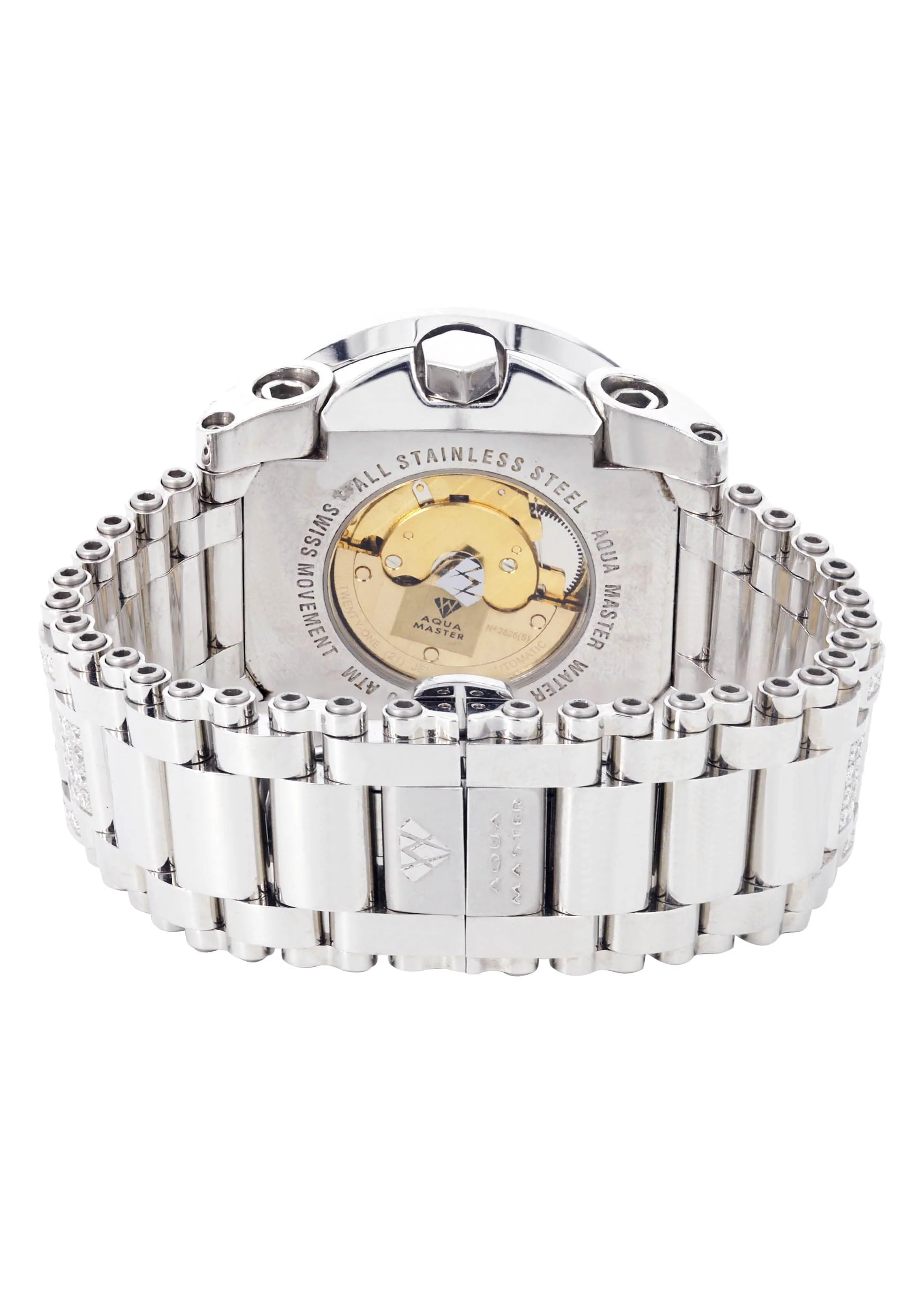 Mens White Gold Tone Diamond Watch | Appx. 17 Carats - Image 3