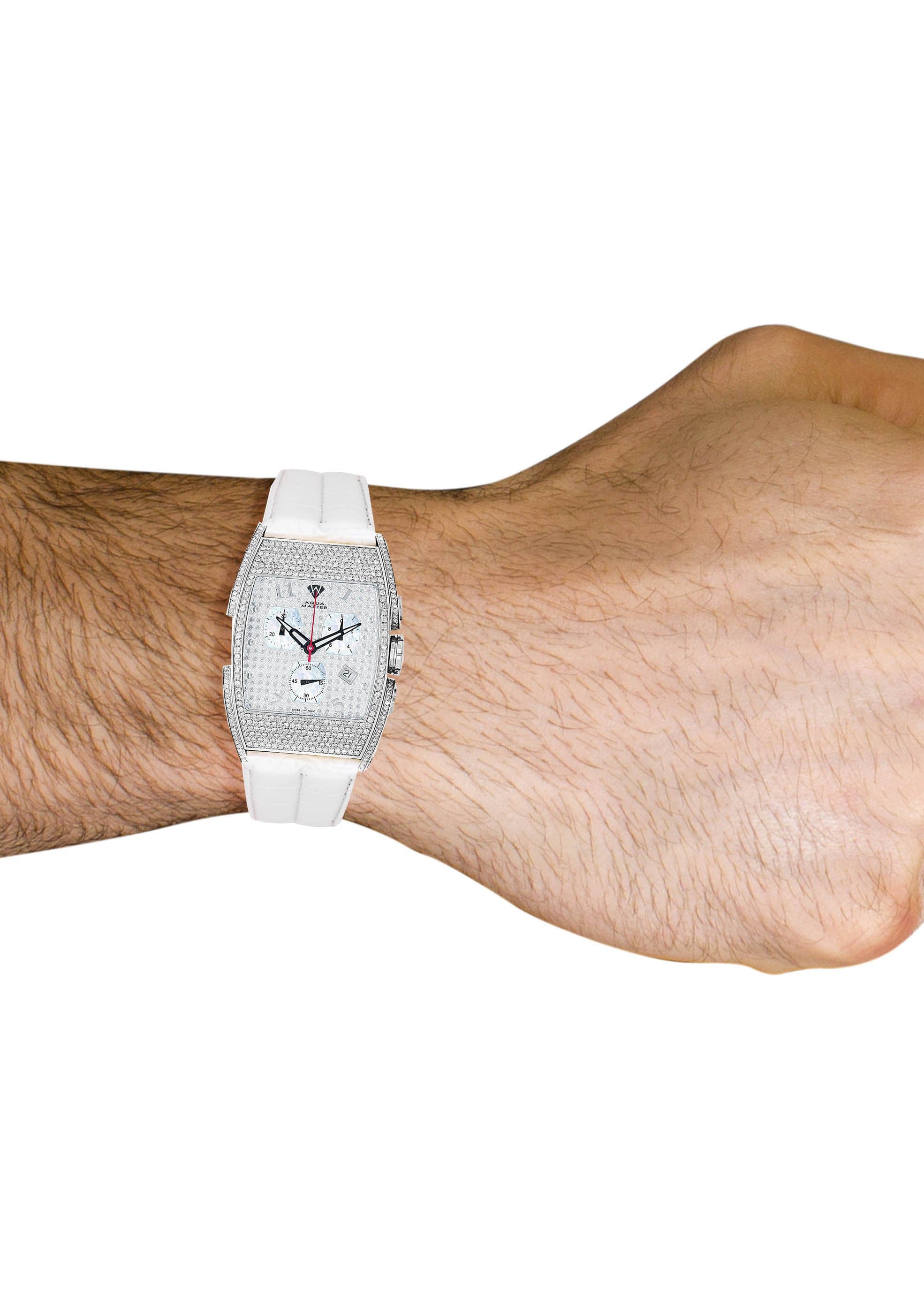 Mens White Gold Tone Diamond Watch | Appx. 3.65 Carats - Image 2