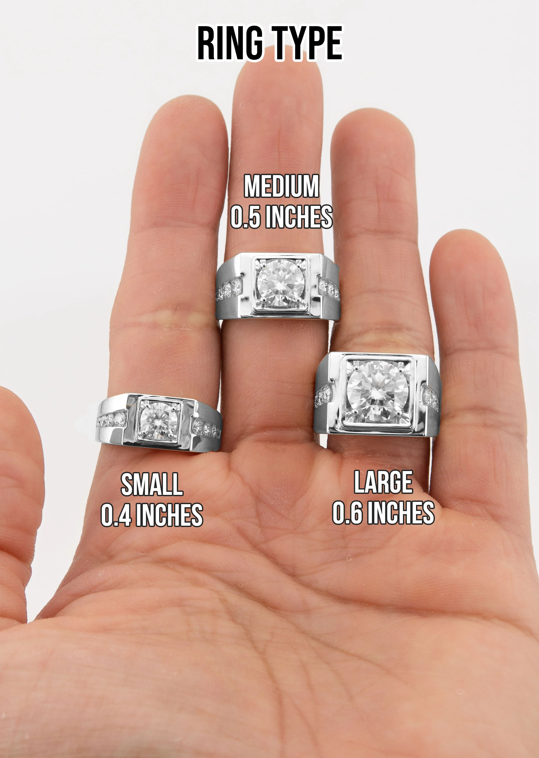 Men's Jewelry - Men's VVS Lab Diamond Round Engagement Ring | White Gold - Image 5
