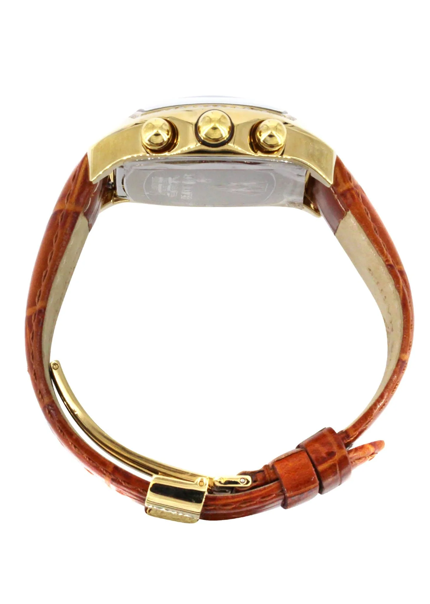 Mens Yellow Gold Tone Diamond Watch | Appx. 1 Carats - Image 3
