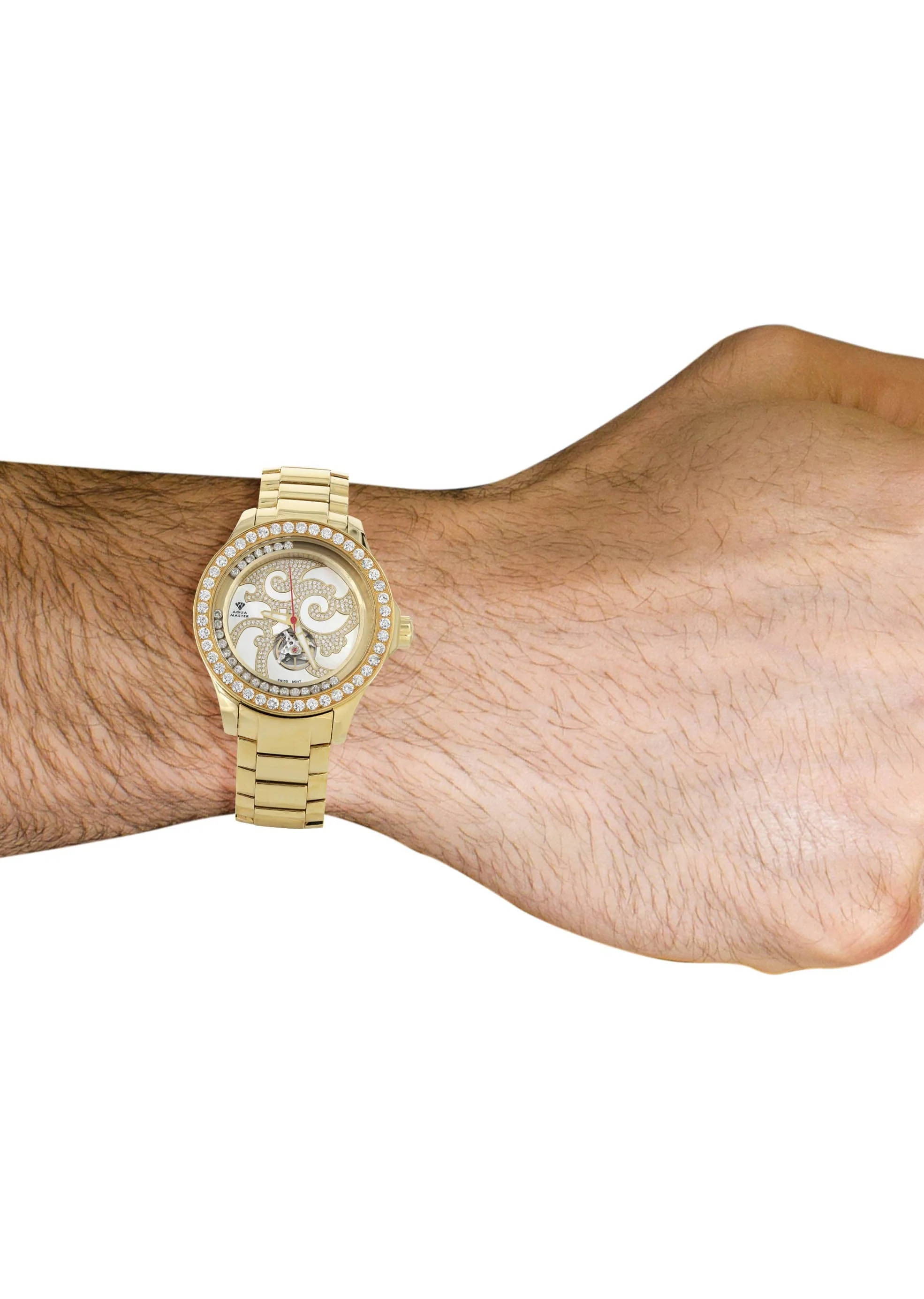 Mens Yellow Gold Tone Diamond Watch | Appx. 7 Carats - Image 3