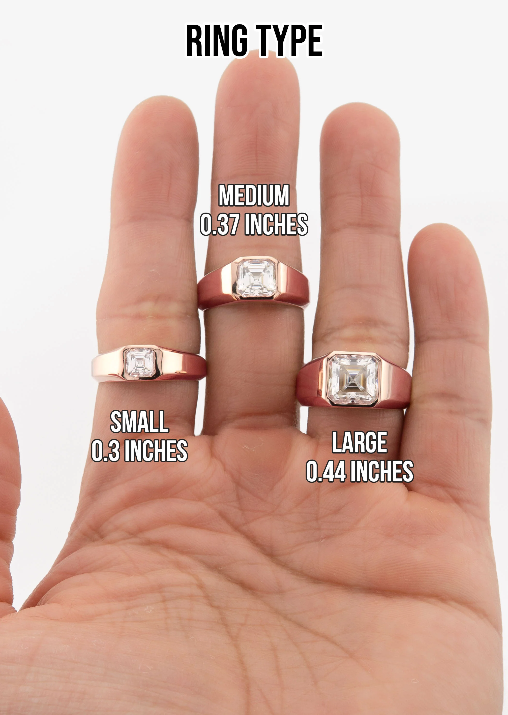 Men's Jewelry - Men's VVS Lab Diamond Princess Cut Solitaire Engagement Ring | Rose Gold - Image 5