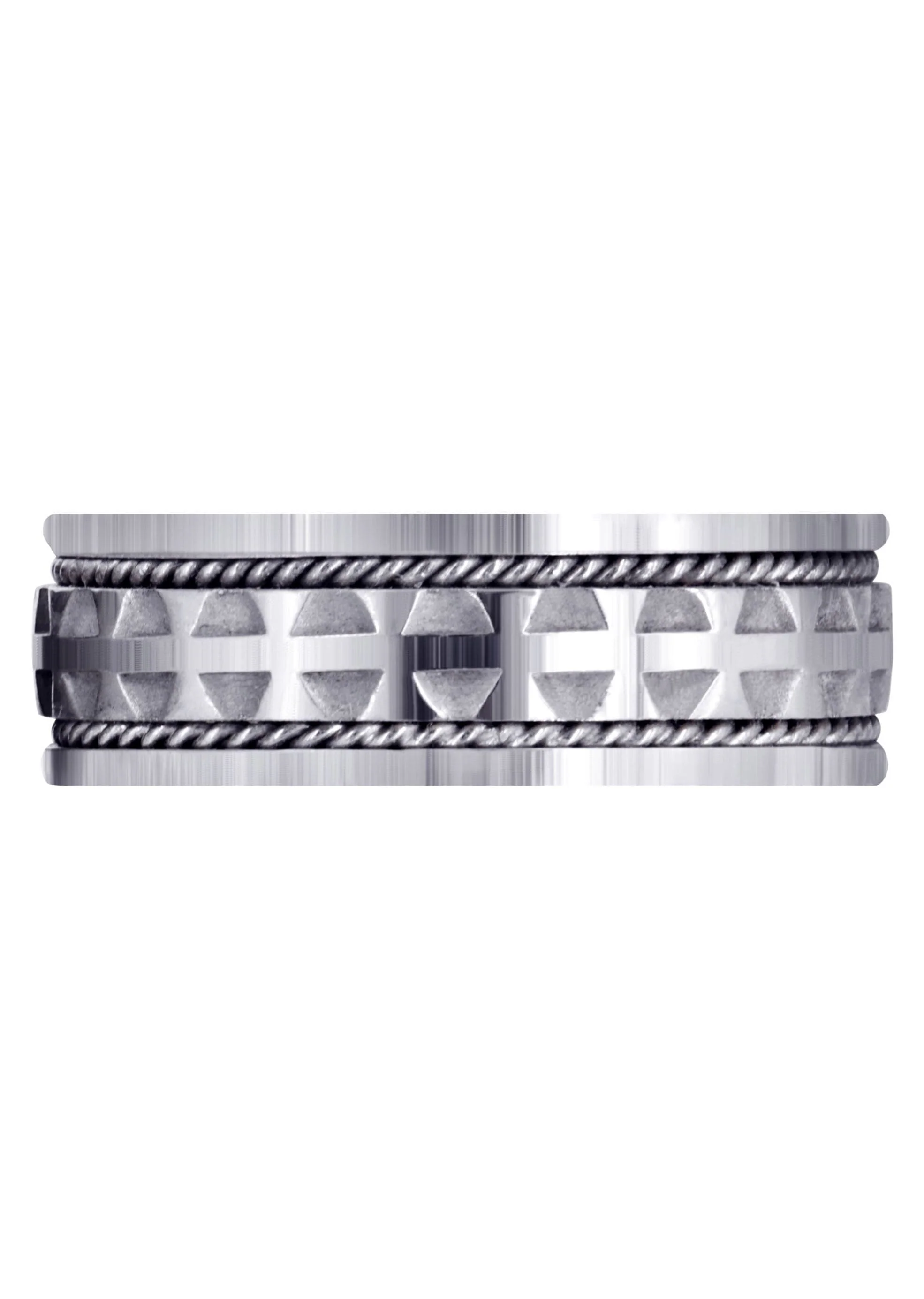 Modern Mens Wedding Band | High Polish Finish (Carlos) - Image 2