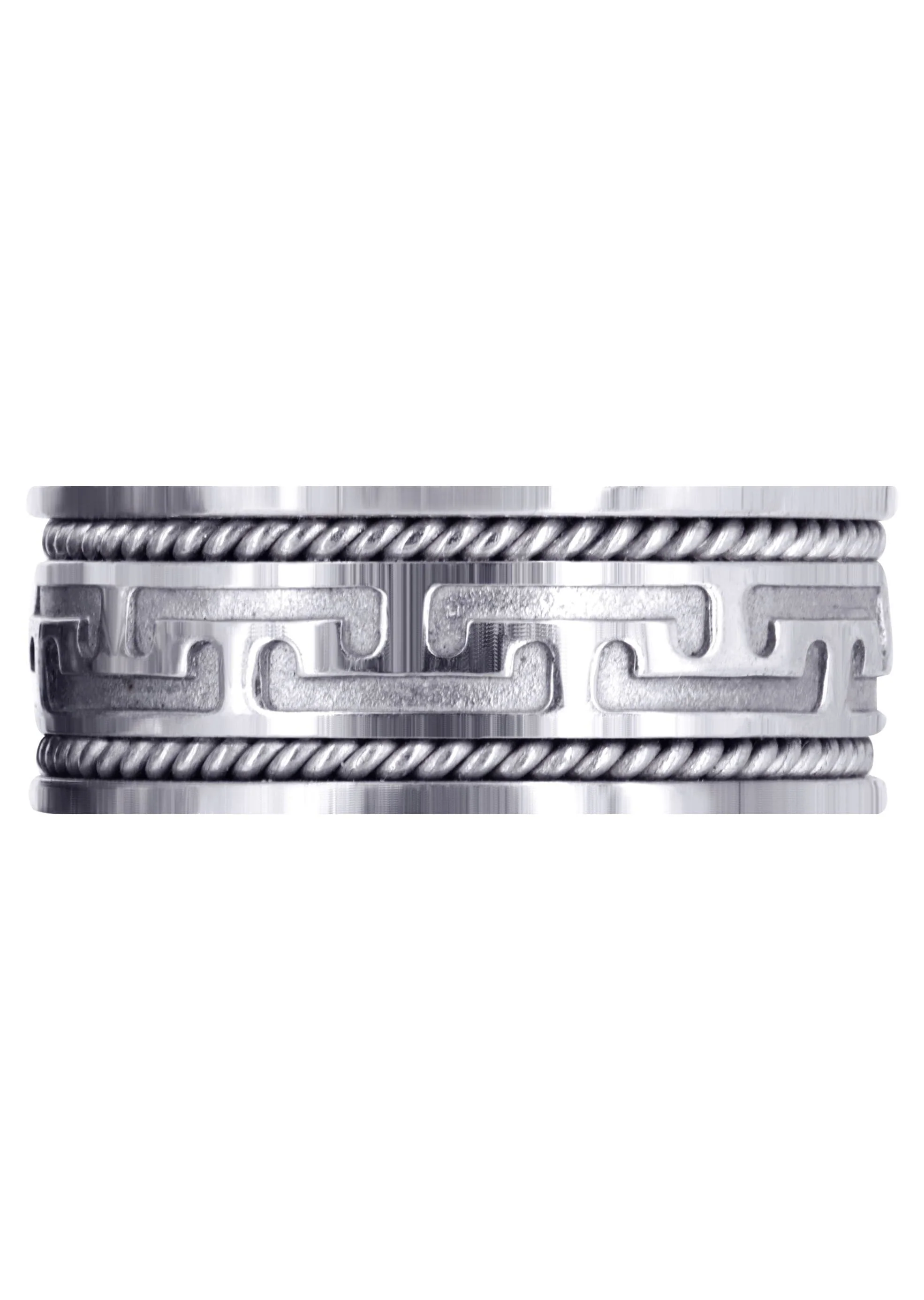 Modern Mens Wedding Band | Sand Blast / High Polish Finish (Jayce) - Image 2