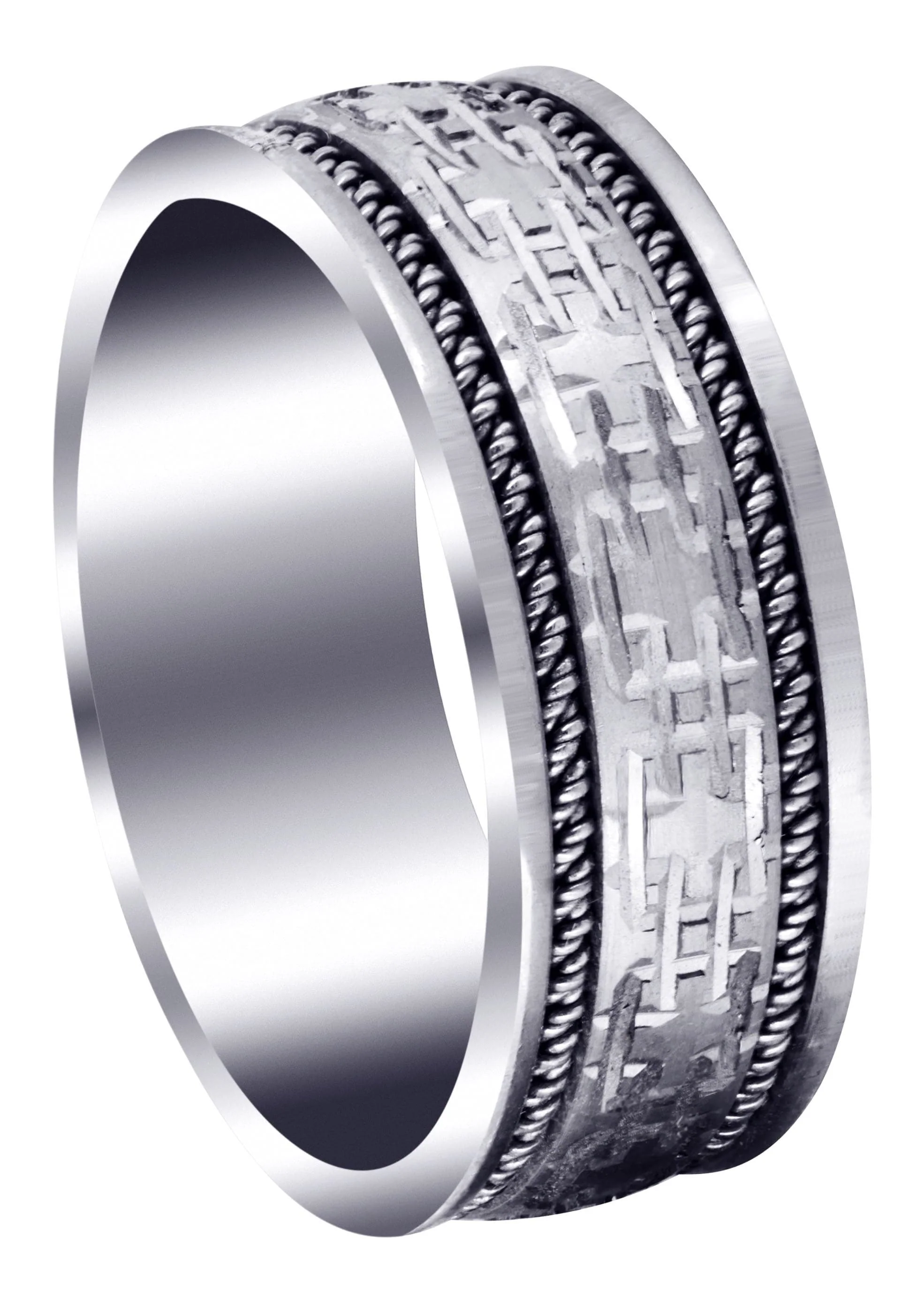 Modern Mens Wedding Band | Satin Finish (Omar)